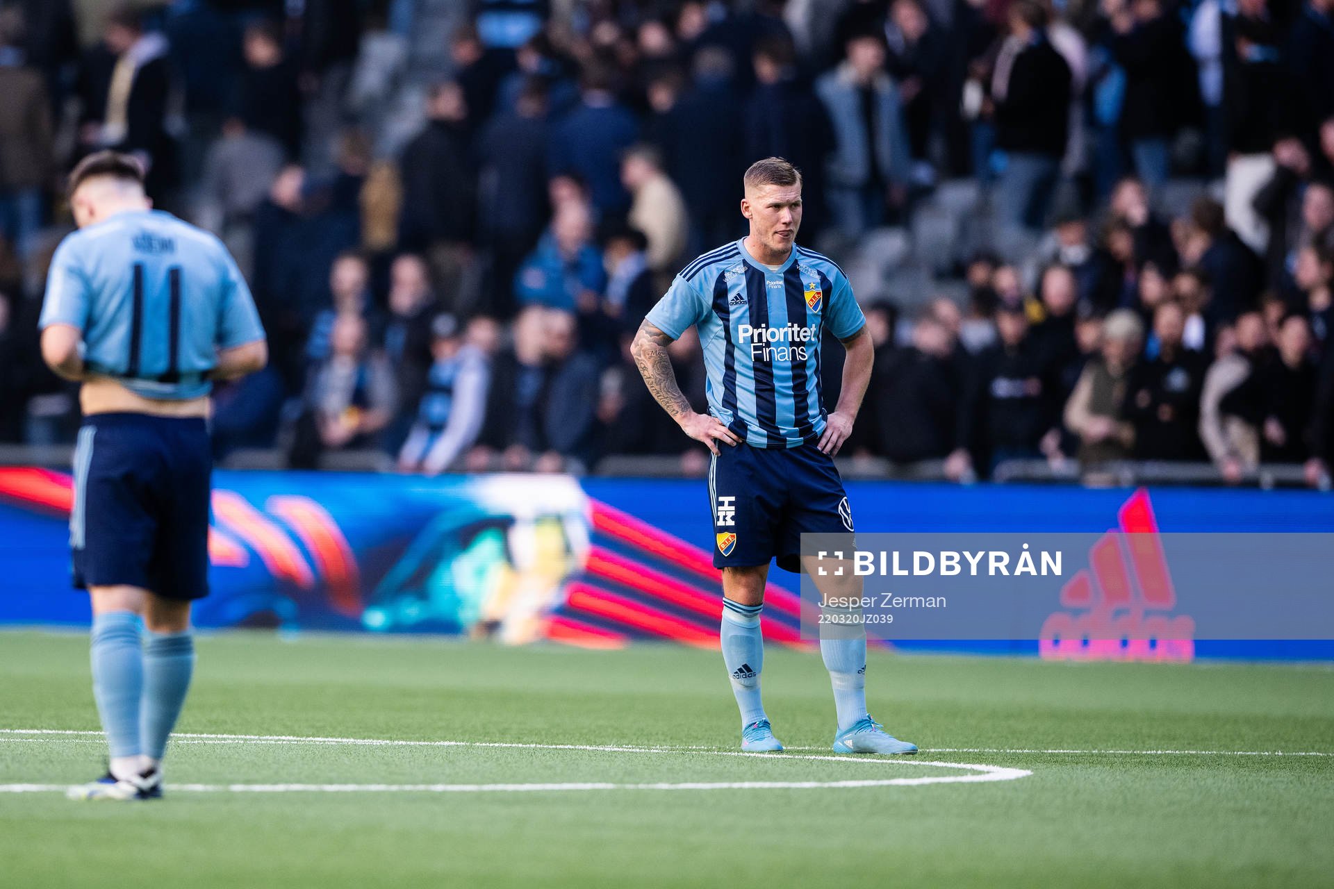 Djurgårdens Victor Edvardsen deppar