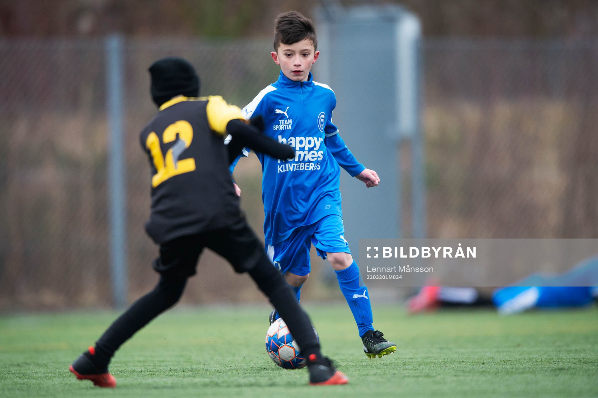  i träningsmatchen för pojkar födda 2011 mellan IFK Hässleholm och Markaryds IF i Hässleholm 20 mars 2022.