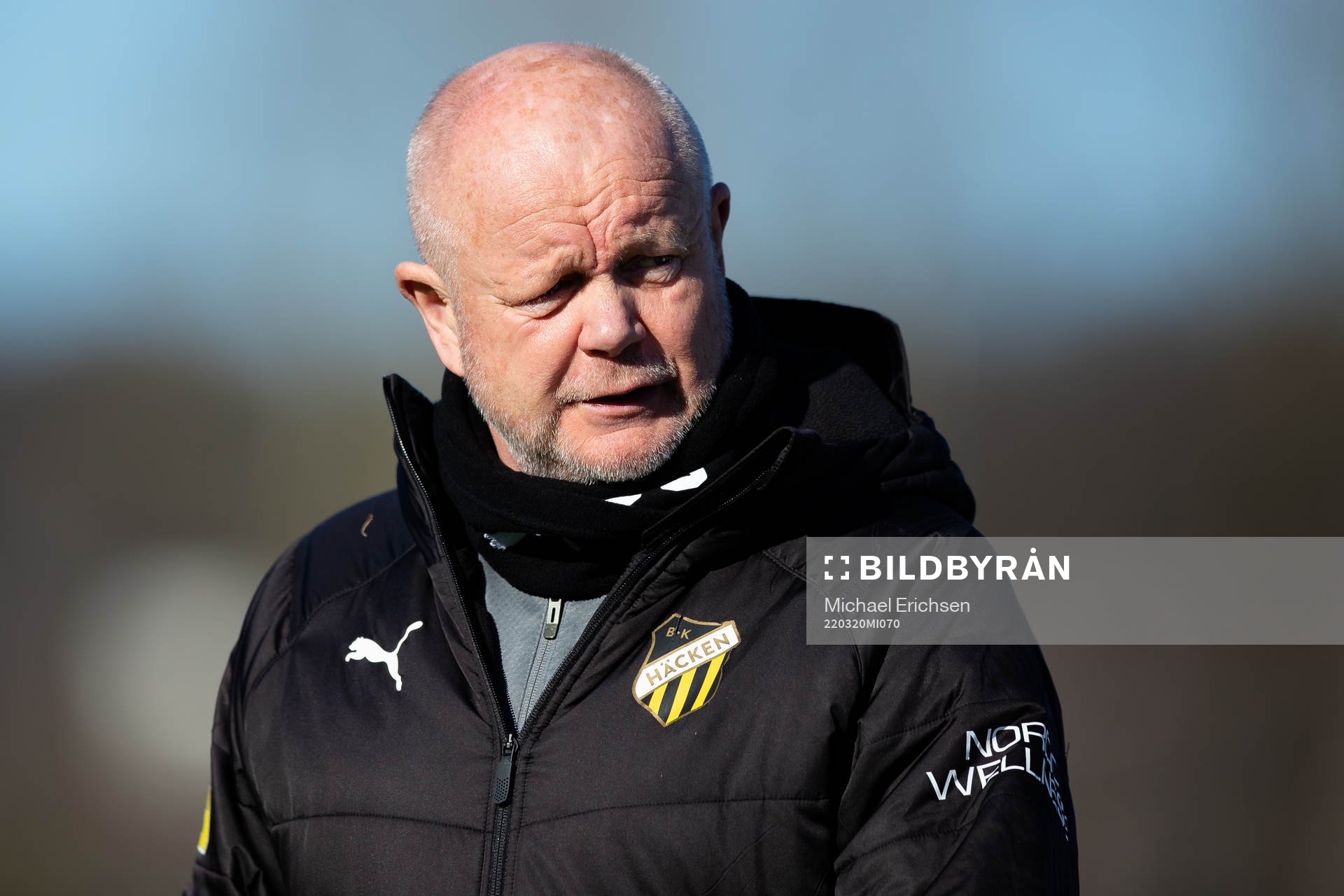 Häckens tränare Per-Mathias Høgmo efter  fotbollsmatchen i träningsmatchen mellan Häcken och Odds BK den 20 mars 2022 i Göteborg. 