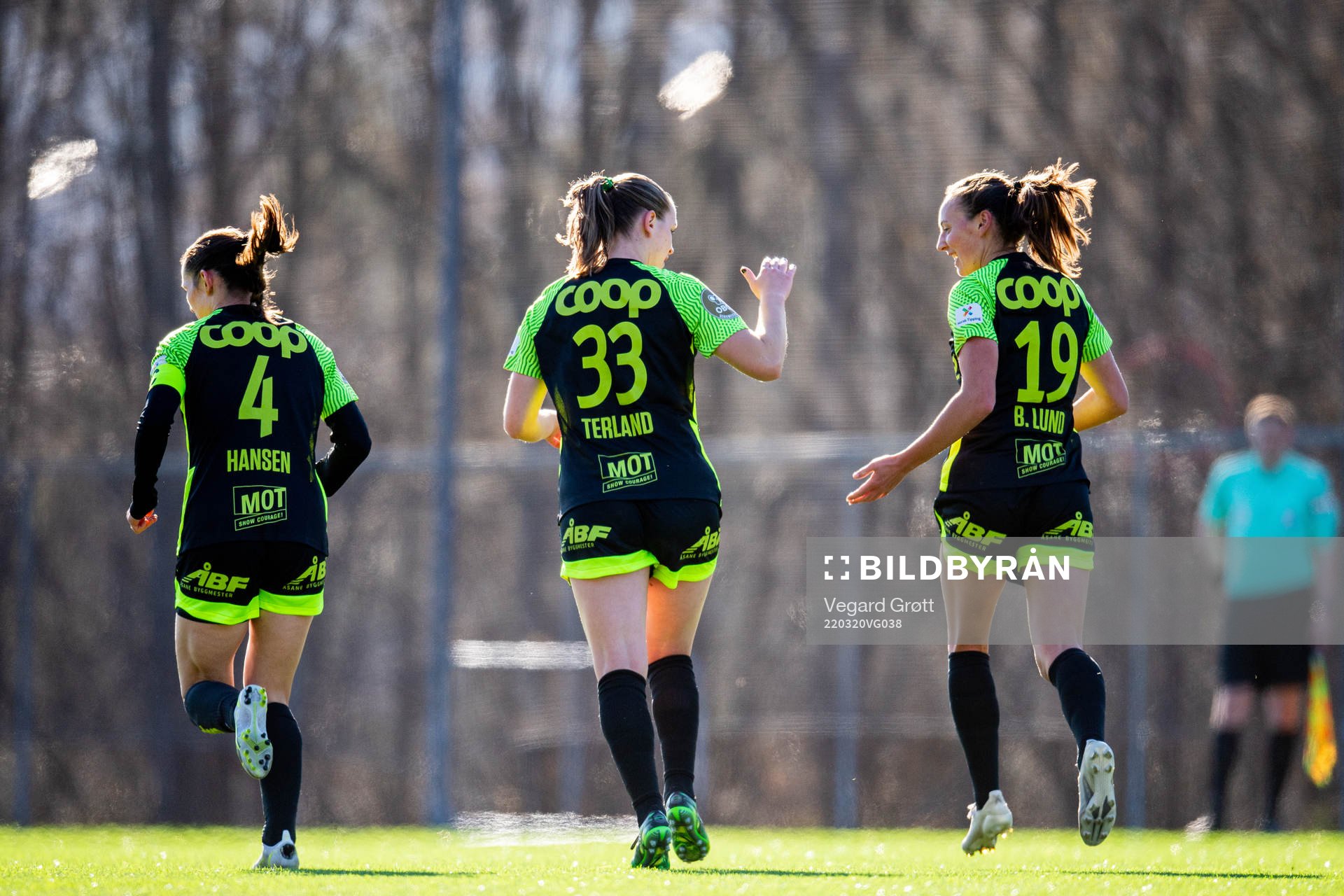 Elisabeth Terland of Brann celebrates with teammate Marit
