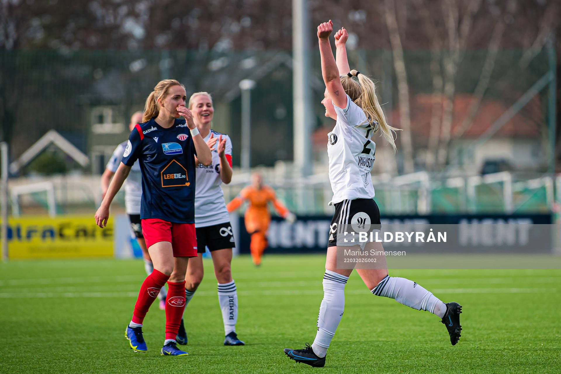 Selma Sol Magnusdottir of Rosenborg celebrates