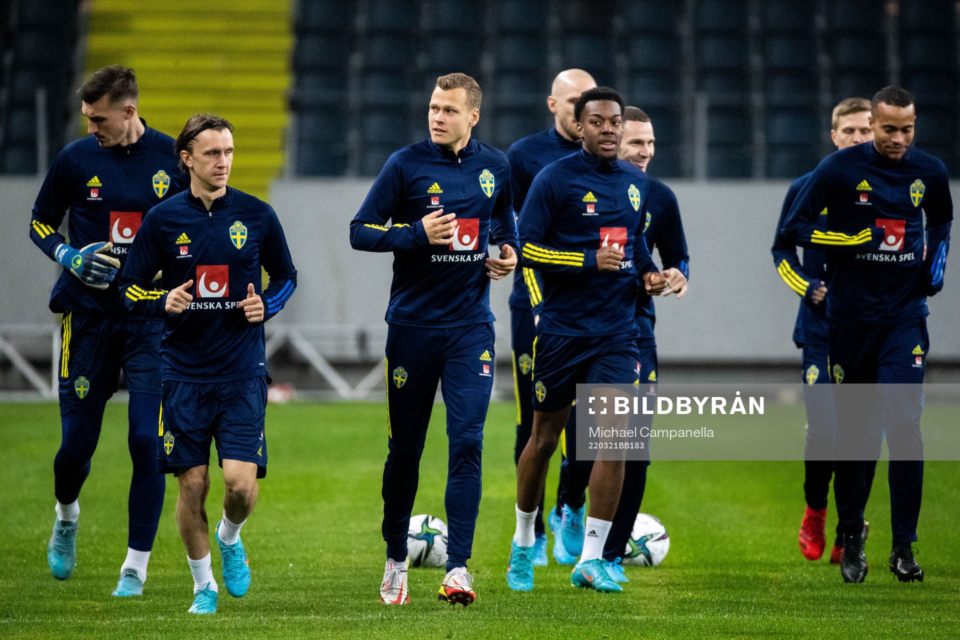 Kristoffer Olsson, Ludwig Augustinsson and Anthony Elanga