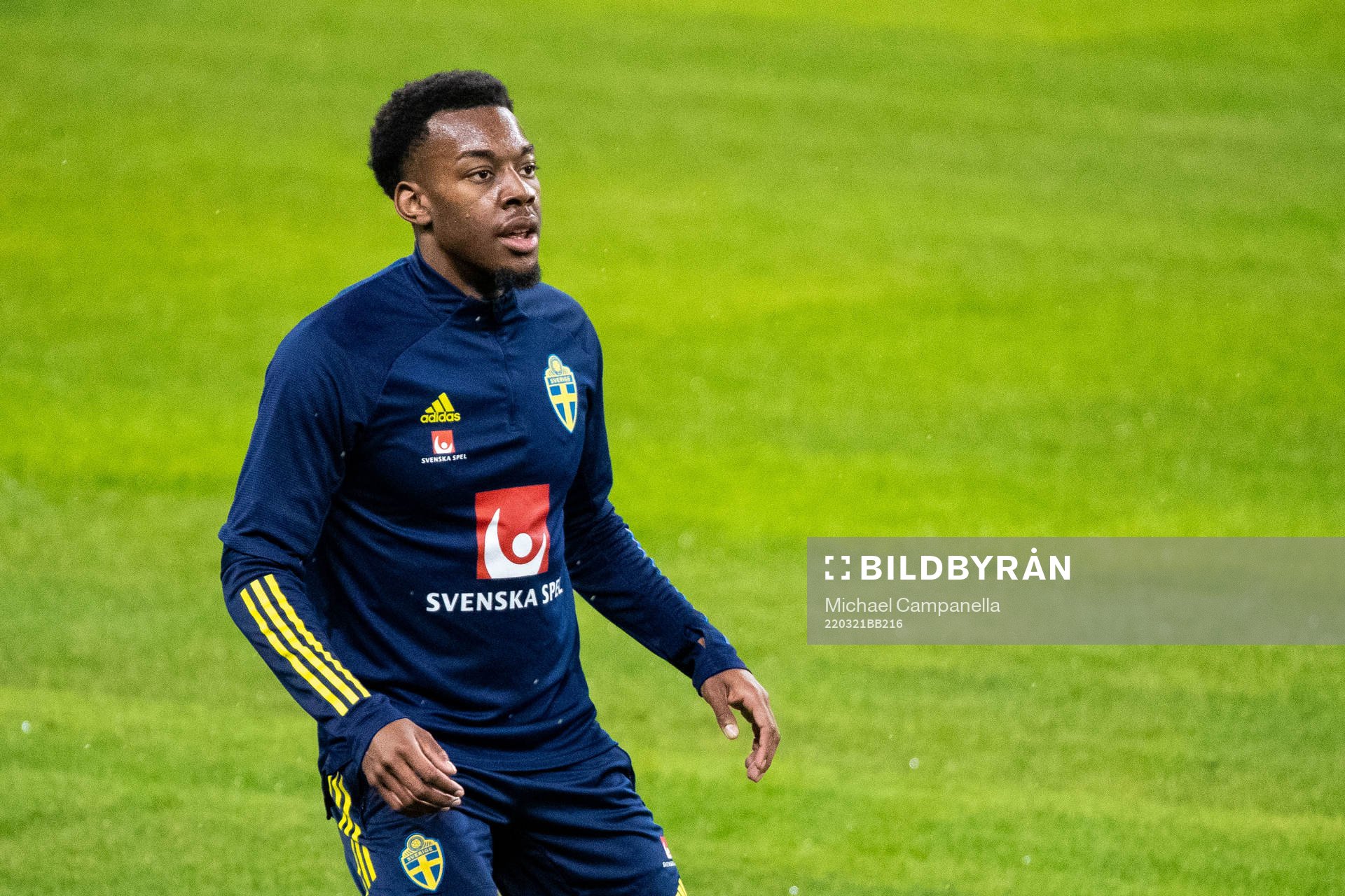 Anthony Elanga of the Swedish national football team