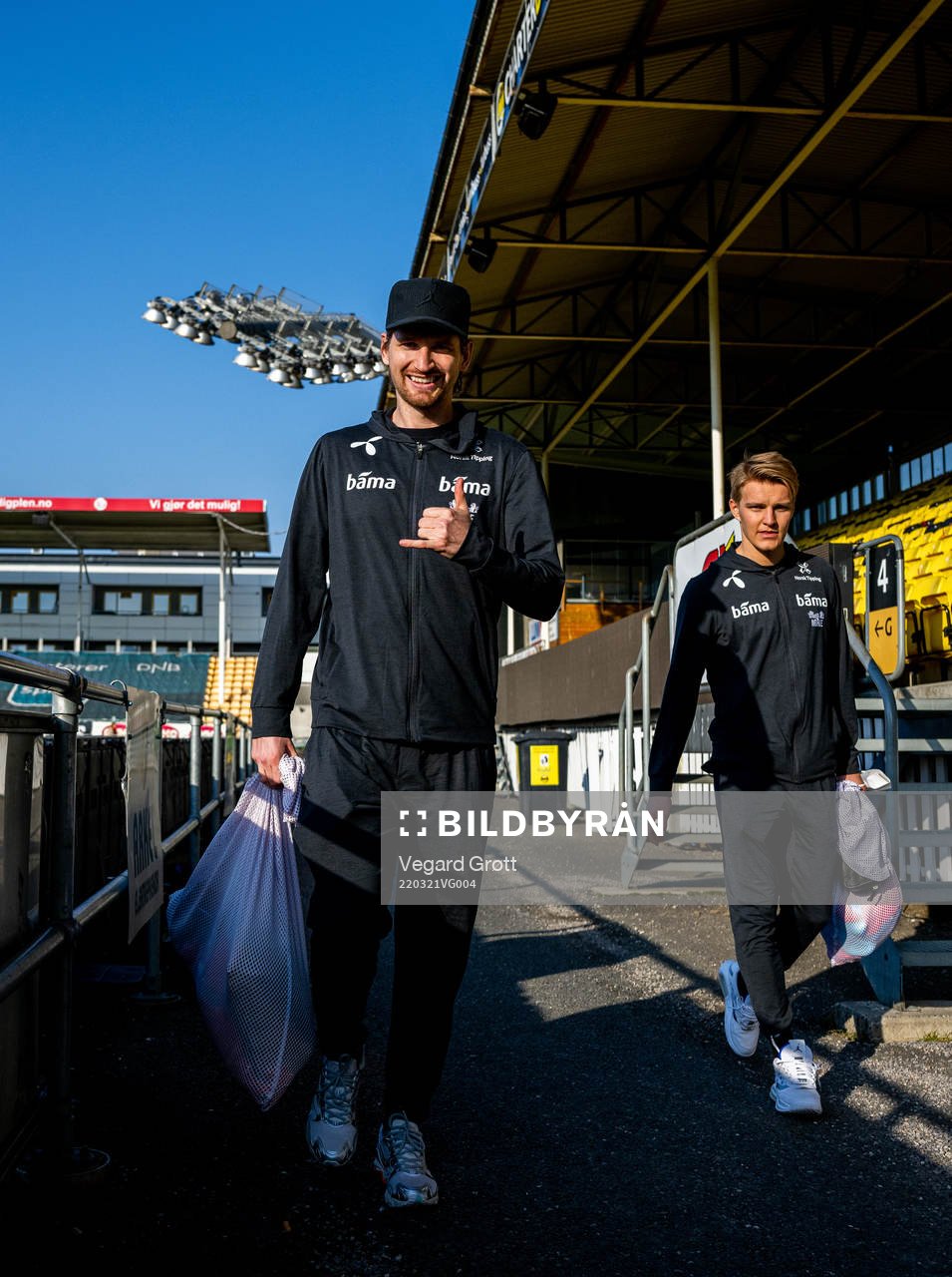 Stefan Strandberg and Martin Ødegaard of the Norwegian