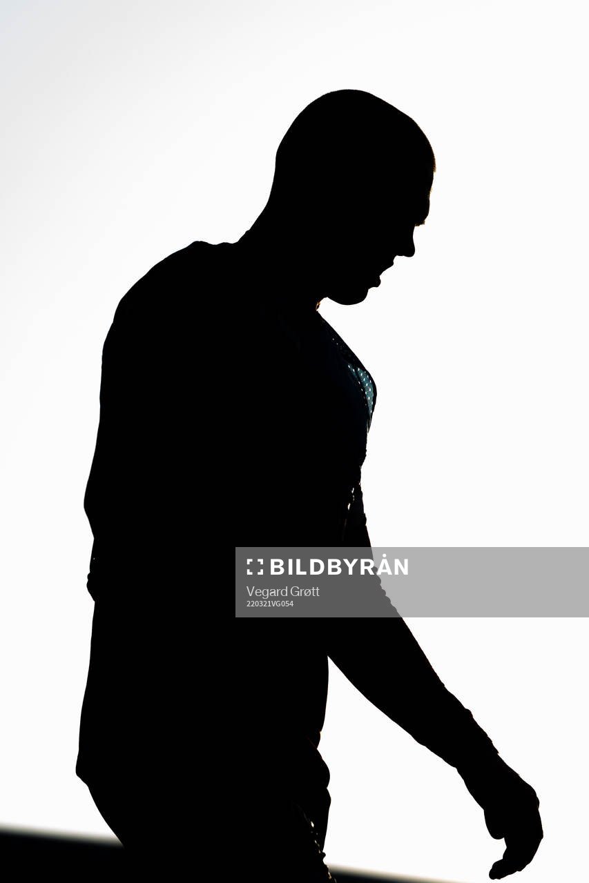 The silhouette of Leo Østigård of the Norwegian national