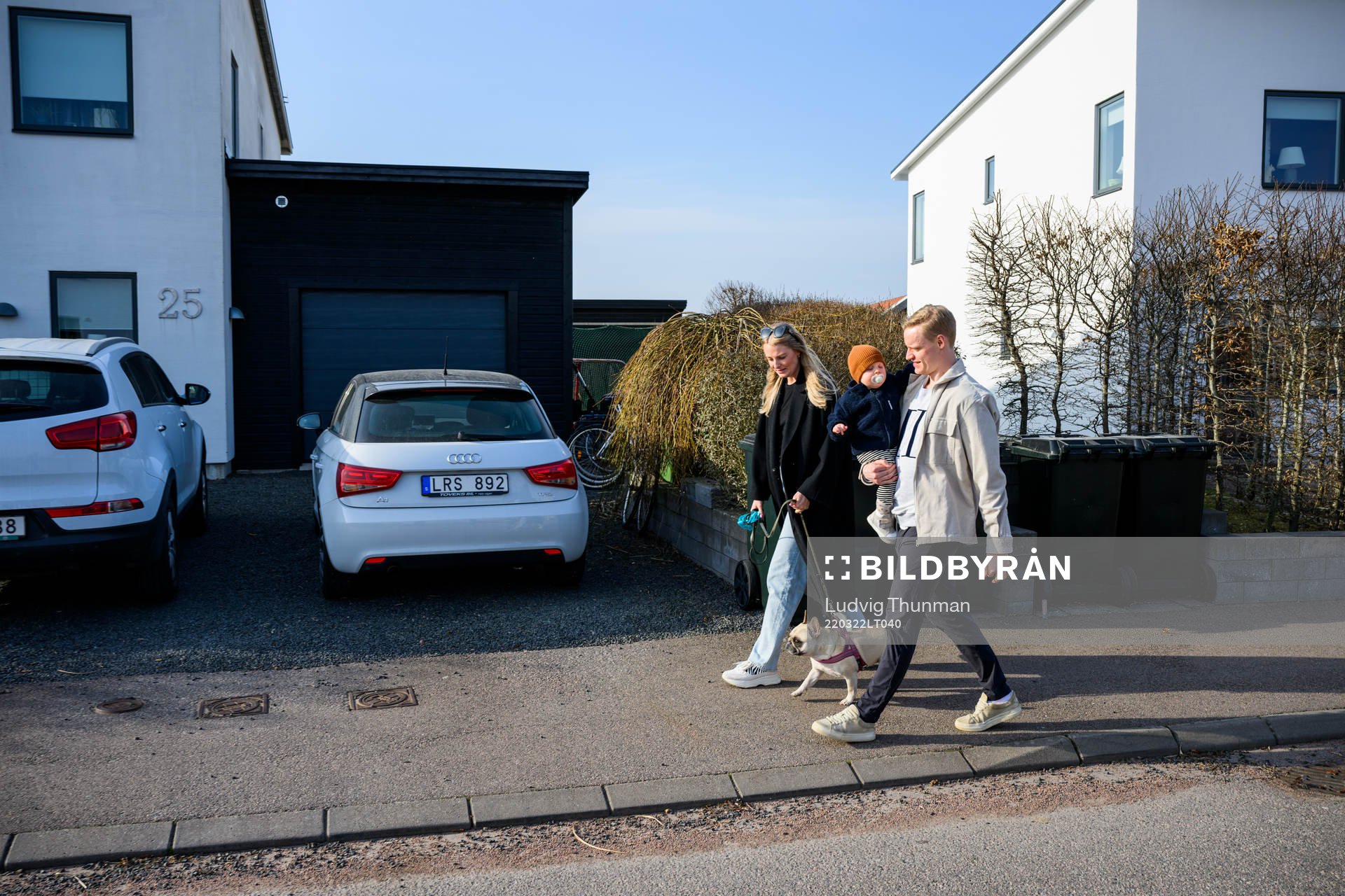 Anton Bengtsson med sonen Noel, Matilda Schultz och franska