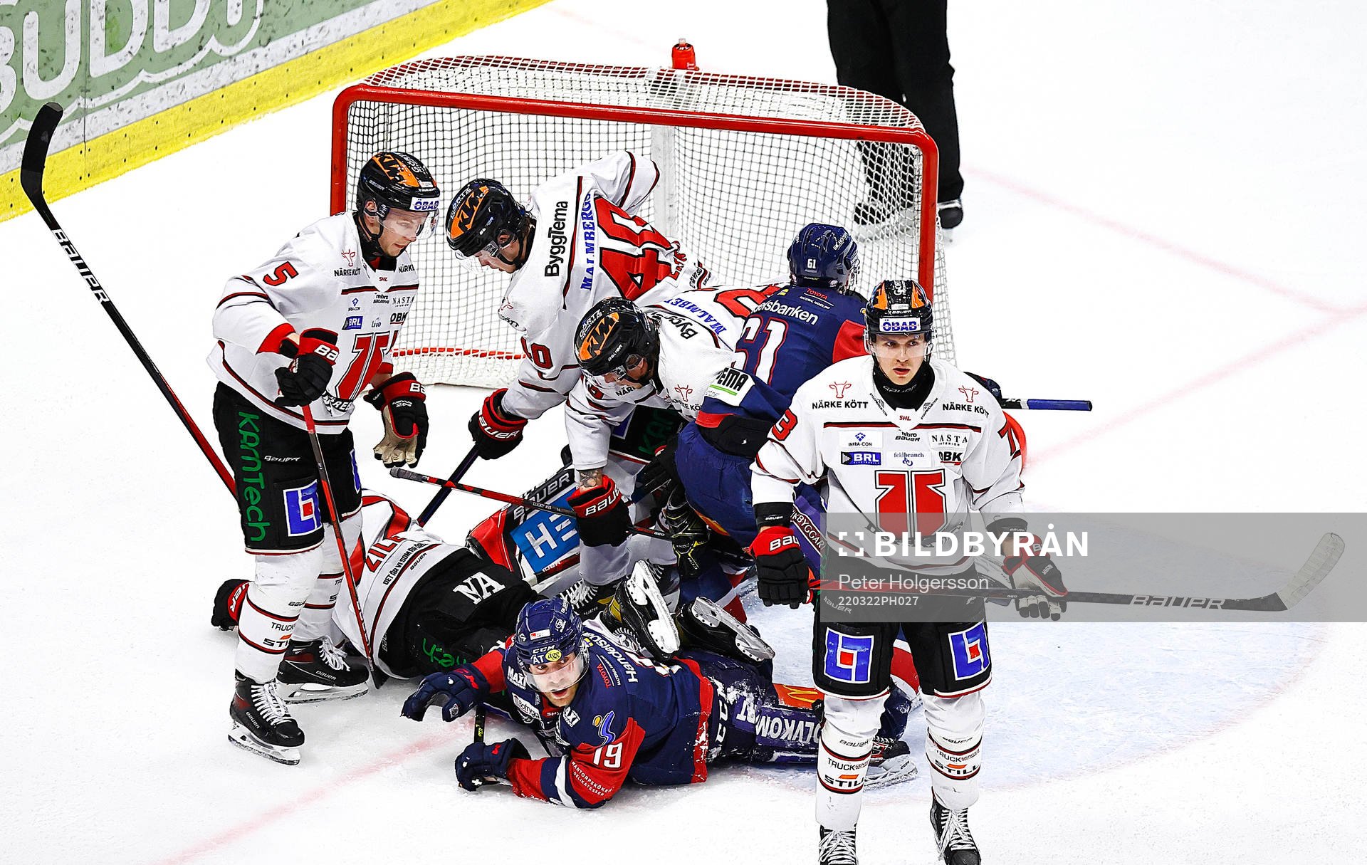 Mål 1-0 av liggande Linköpings Patrick Russell