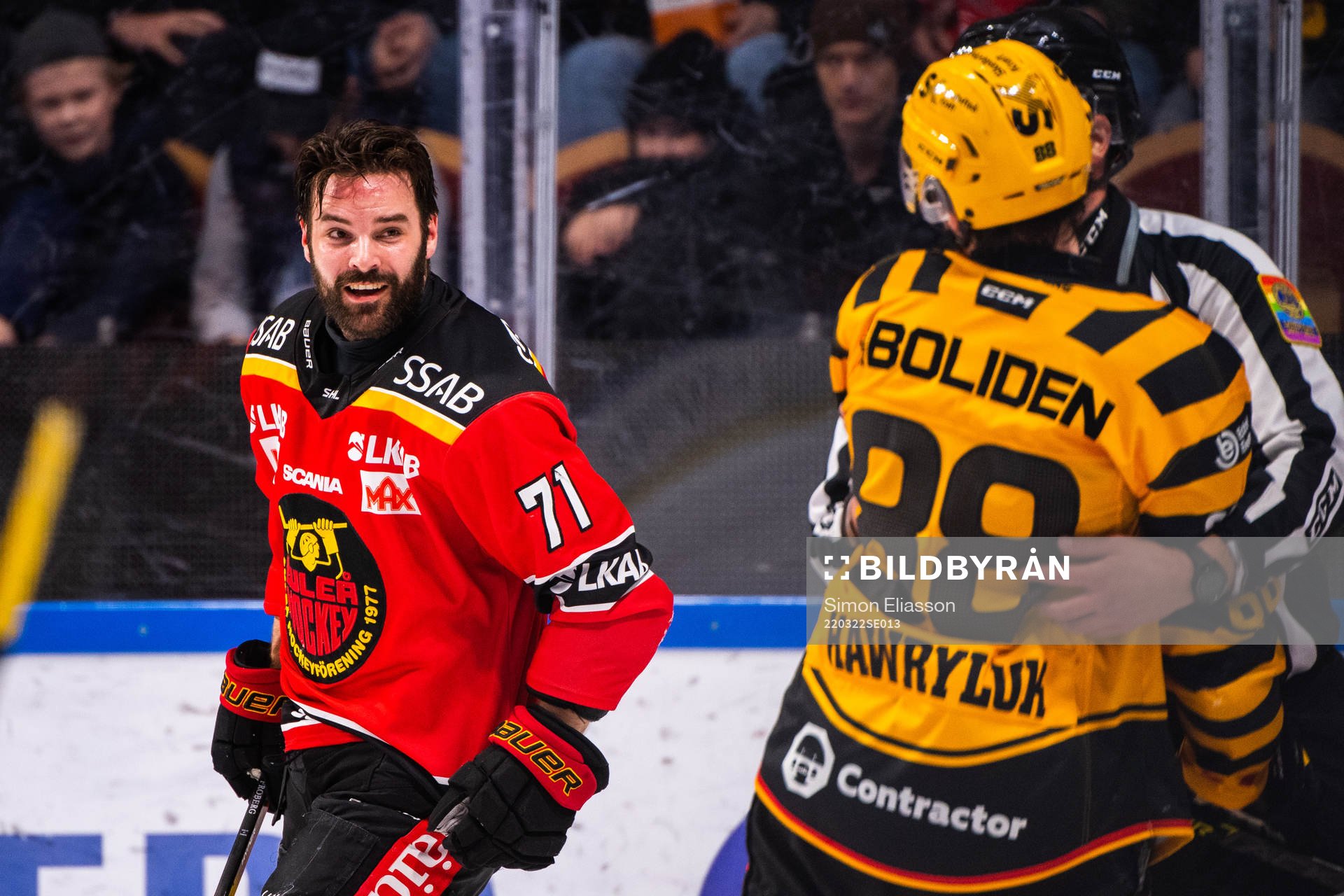 Luleås Linus Fröberg och Skellefteås Jayce Hawryluk