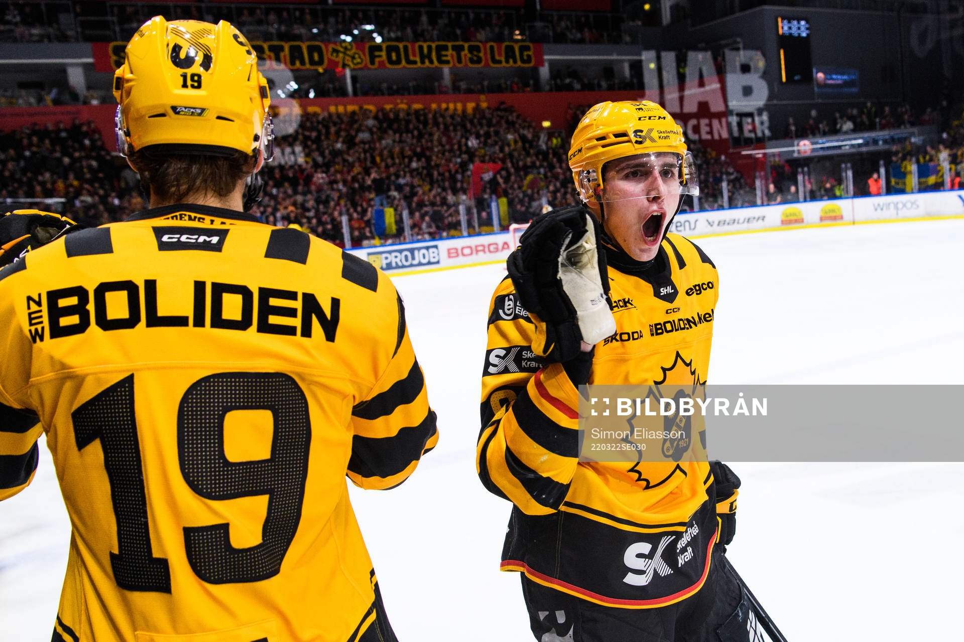 Skellefteås Linus Karlsson jublar