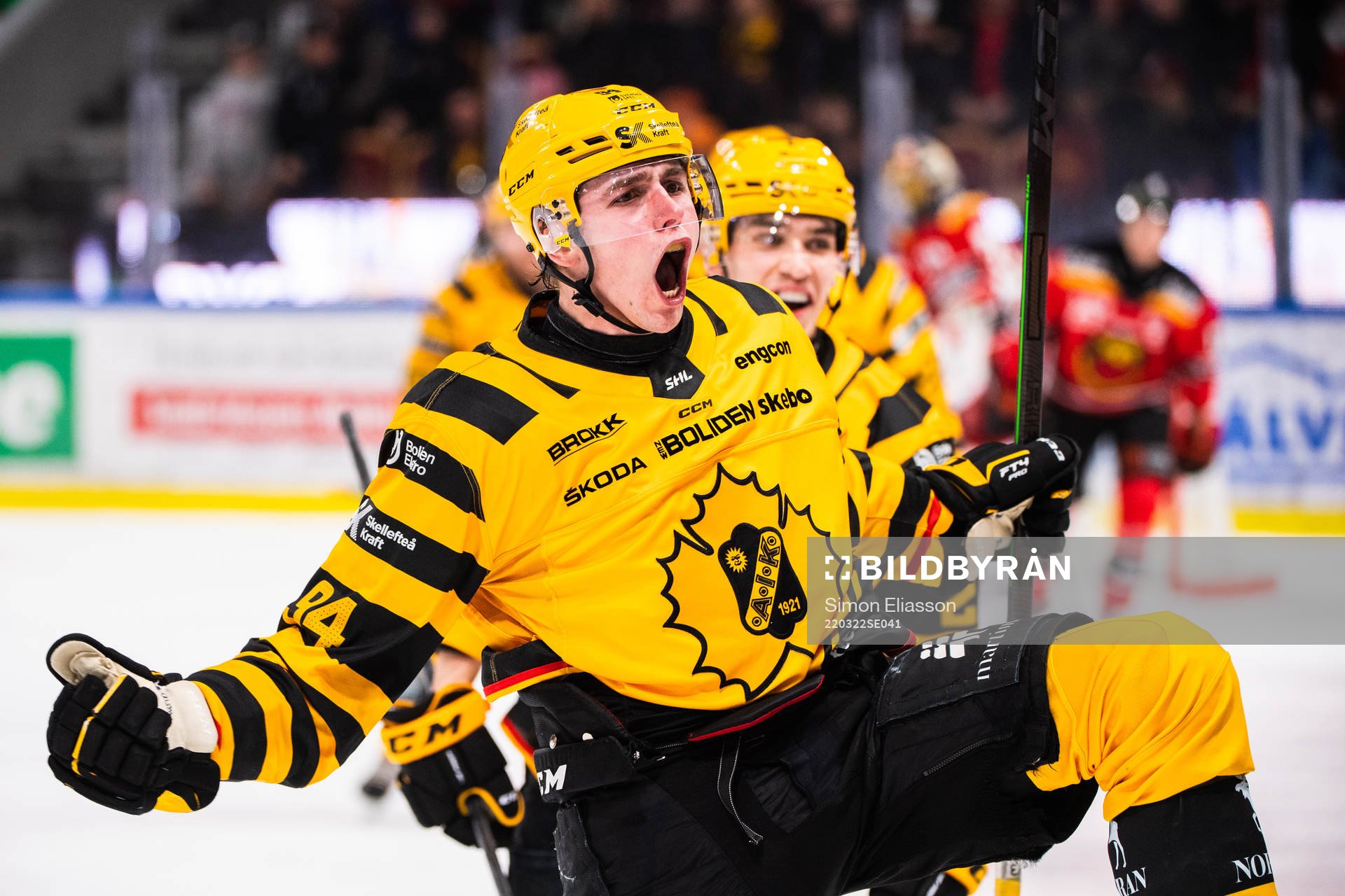 Skellefteås Linus Karlsson jublar