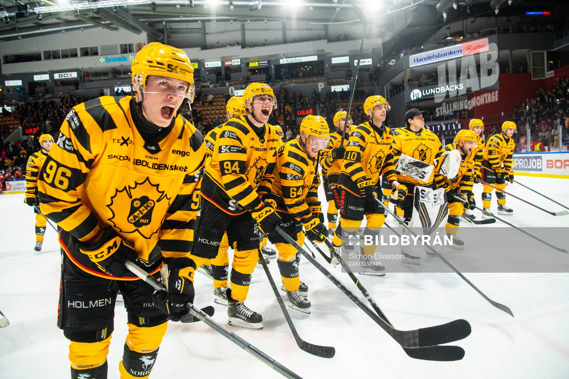 Skellefteås Rickard Hugg, Linus Karlsson och Jonathan