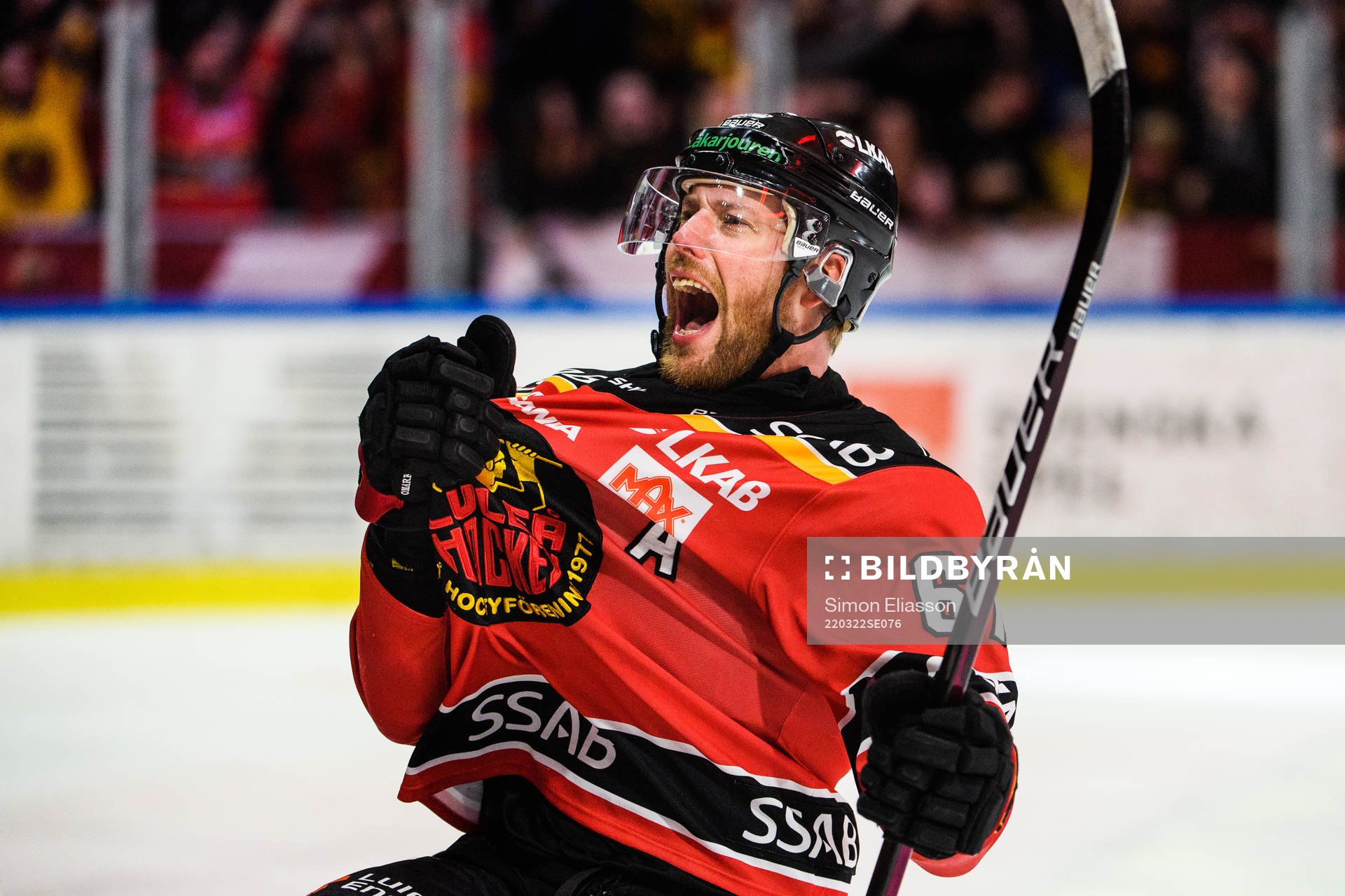 Luleås Linus Omark jublar