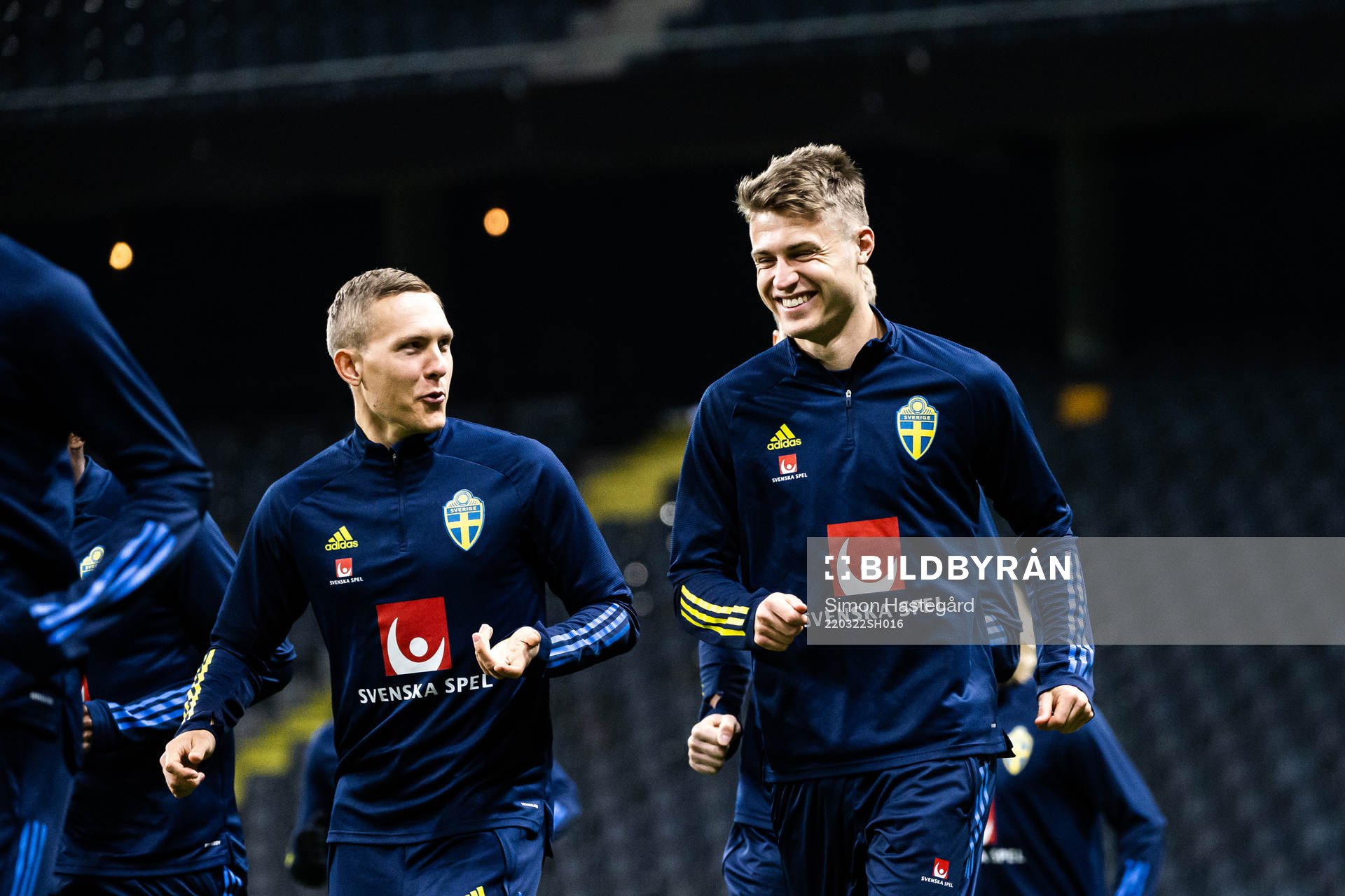 Ludwig Augustinsson and Mattias Svanberg of the Swedish