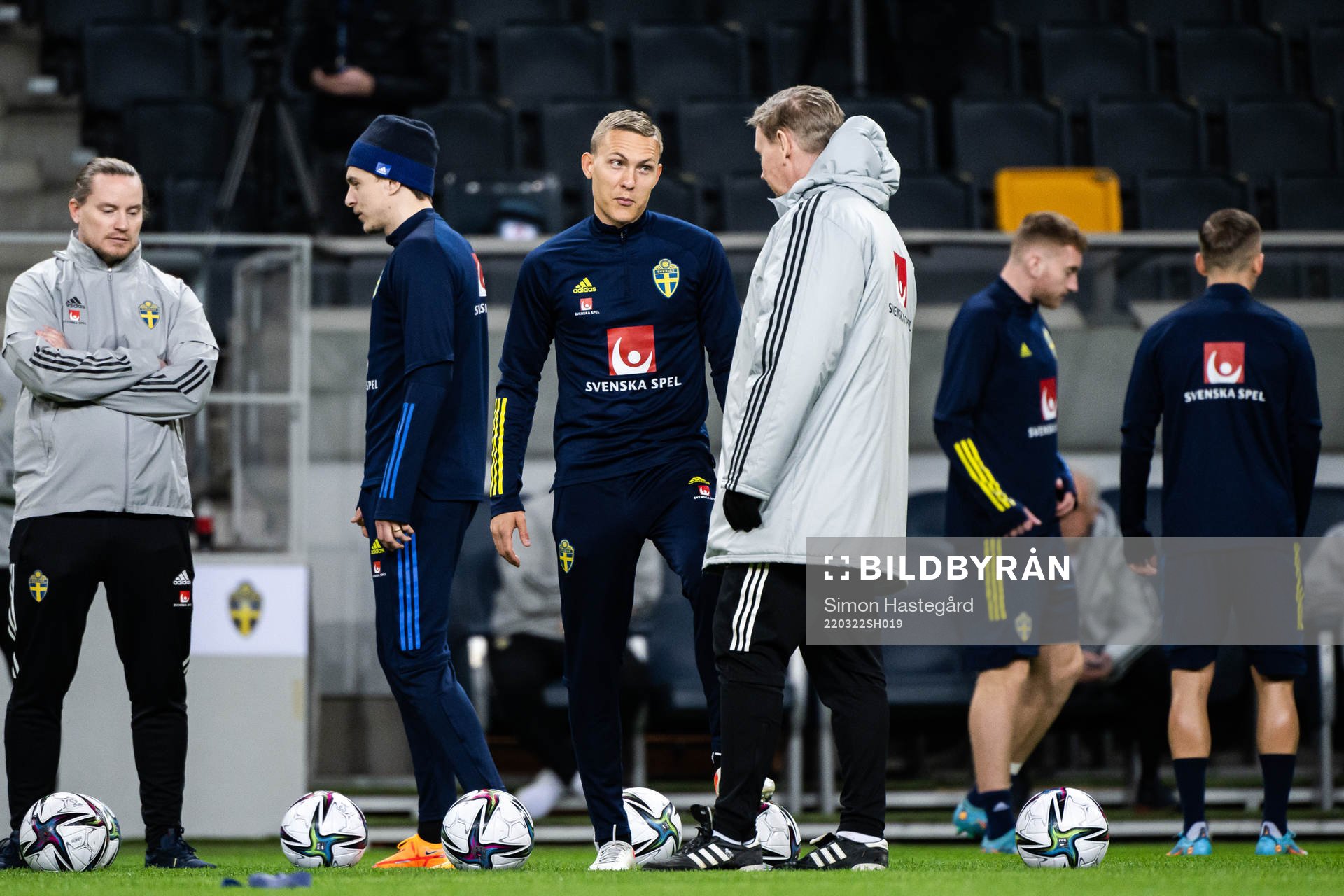 Ludwig Augustinsson and assistant coach Peter Wettergren of