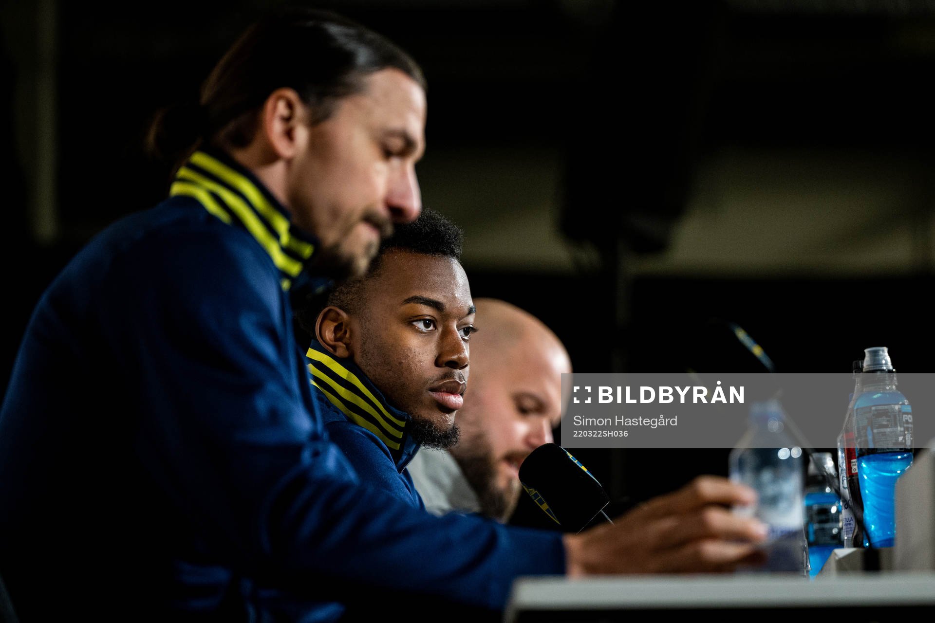 Zlatan Ibrahimovic and Anthony Elanga of the Swedish