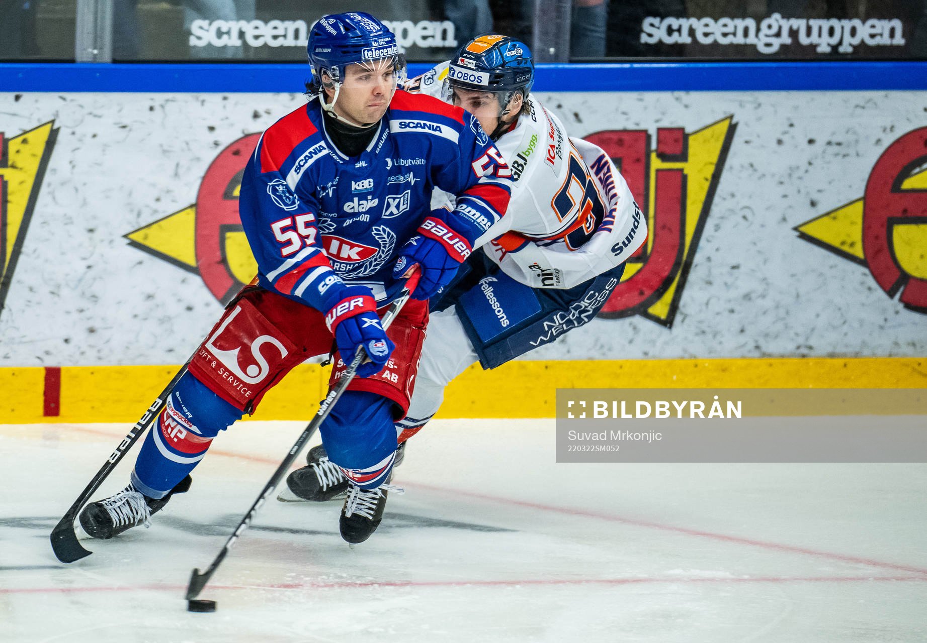 Oskarshamns David Quenneville och Växjös Julius Nättinen