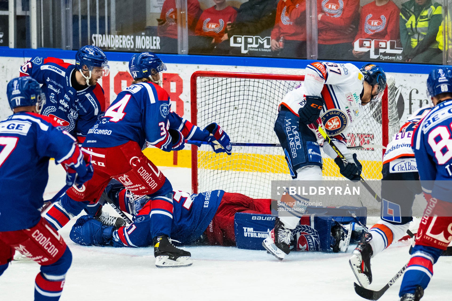 Oskarshamns målvakt Tim Juel och Philip Samuelsson och