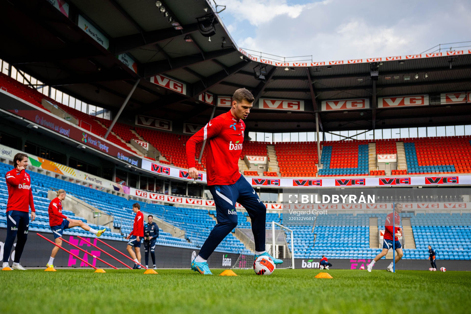 Alexander Sørloth of the Norwegian national football team