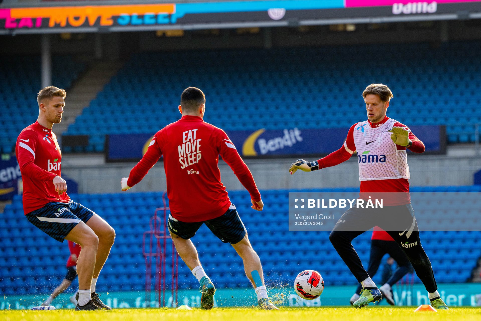 Kristoffer Ajer and goalkeeper Ørjan Håskjold Nyland of