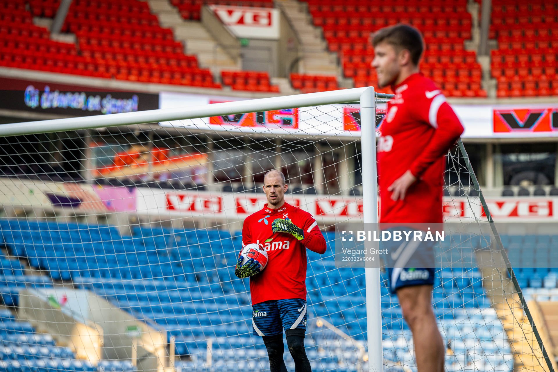 Goalkeeper André Hansen of the Norwegian national football