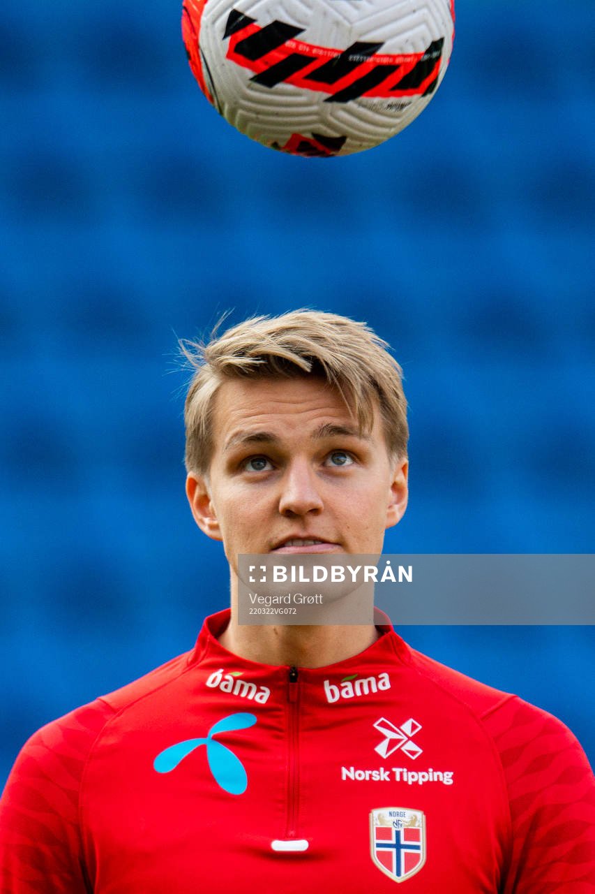 Martin Ødegaard of the Norwegian national football team