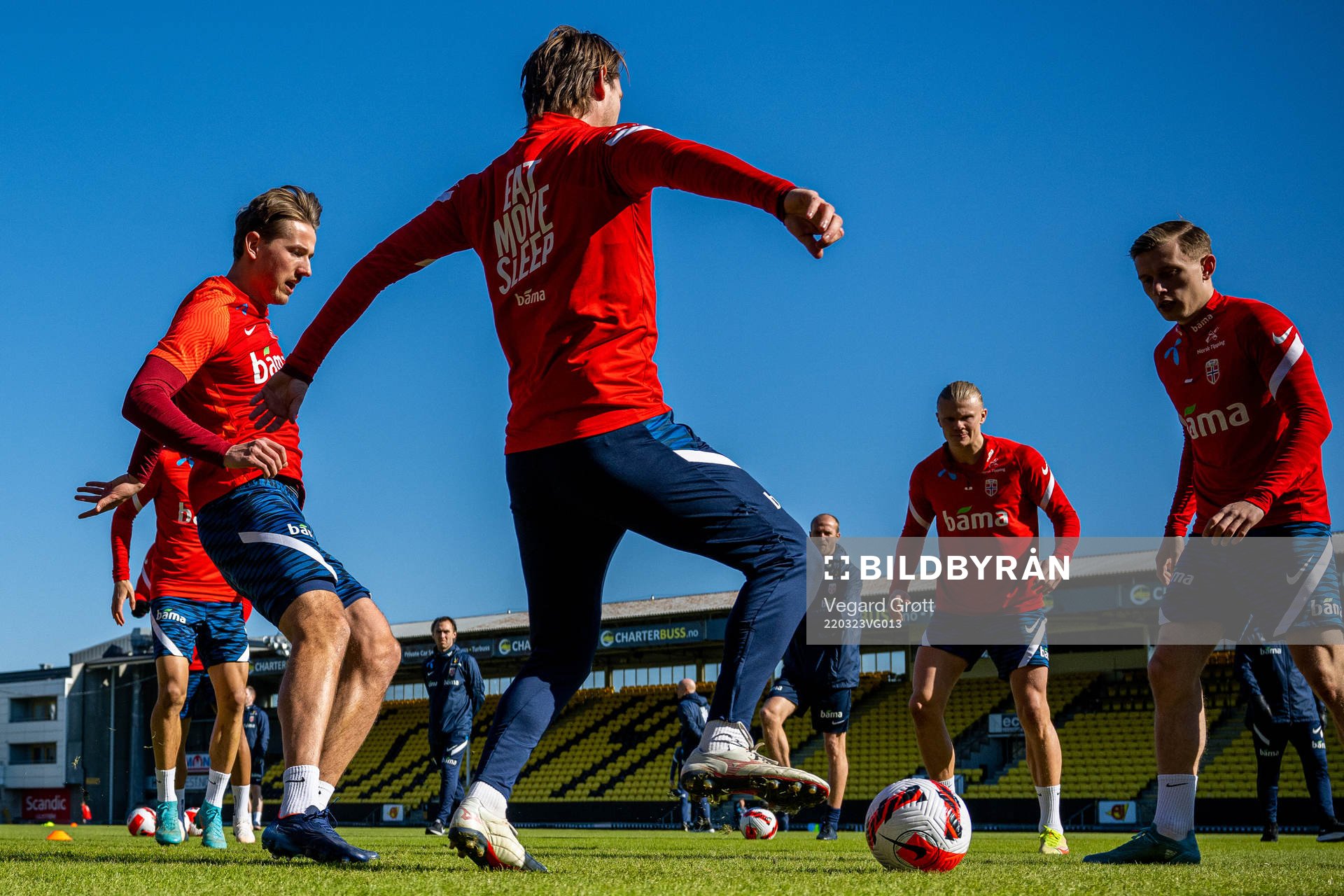Sander Berge, Erling Braut Haaland and Marcus Holmgren