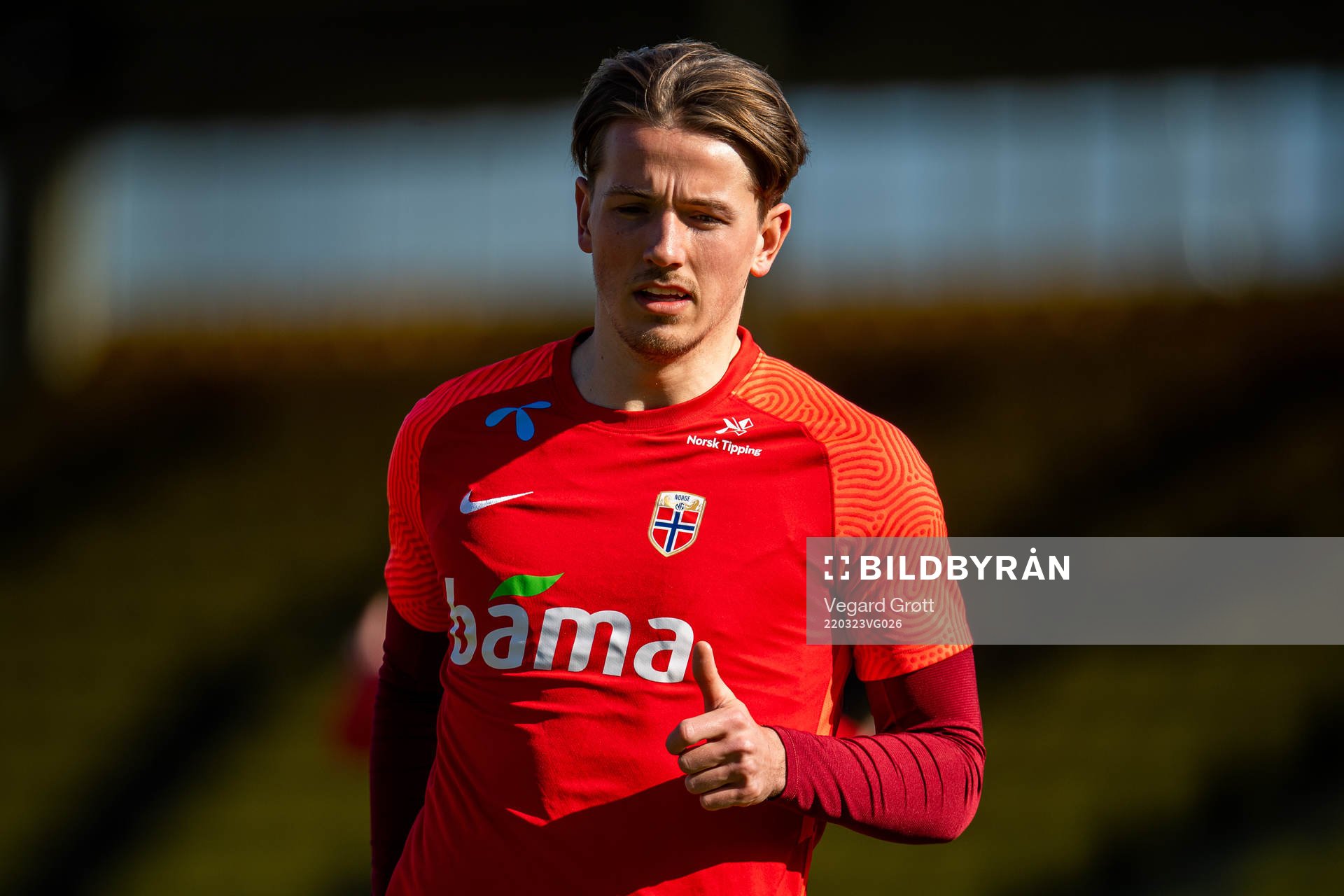 Sander Berge of the Norwegian national football team
