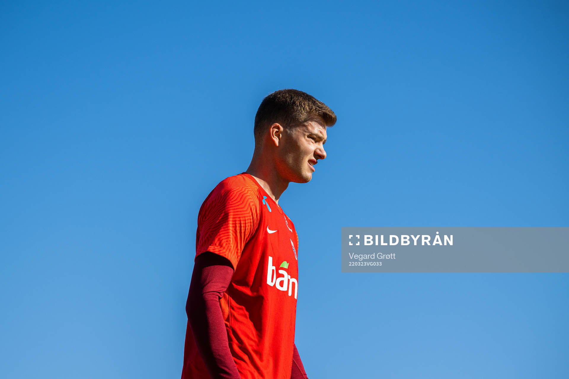 Alexander Sørloth of the Norwegian national football team