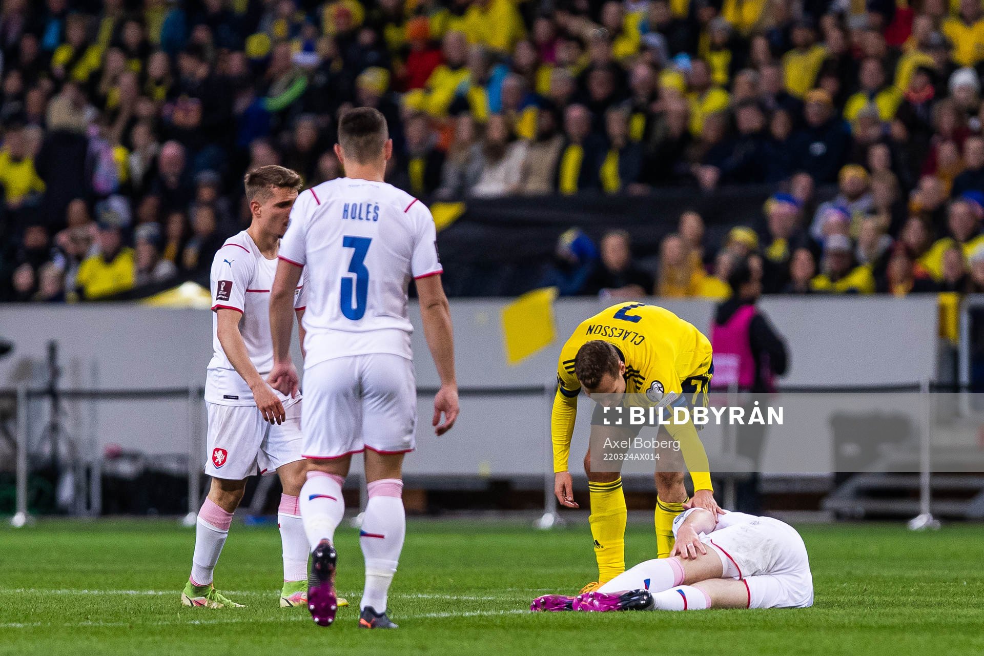 Viktor Claesson of Sweden attends Jakub Brabec of Czech