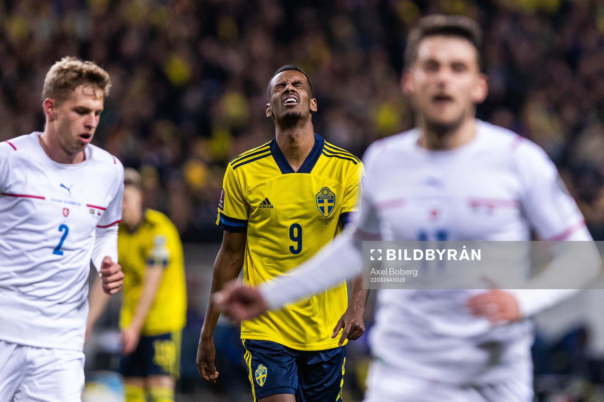 Alexander Isak of Sweden looks dejected