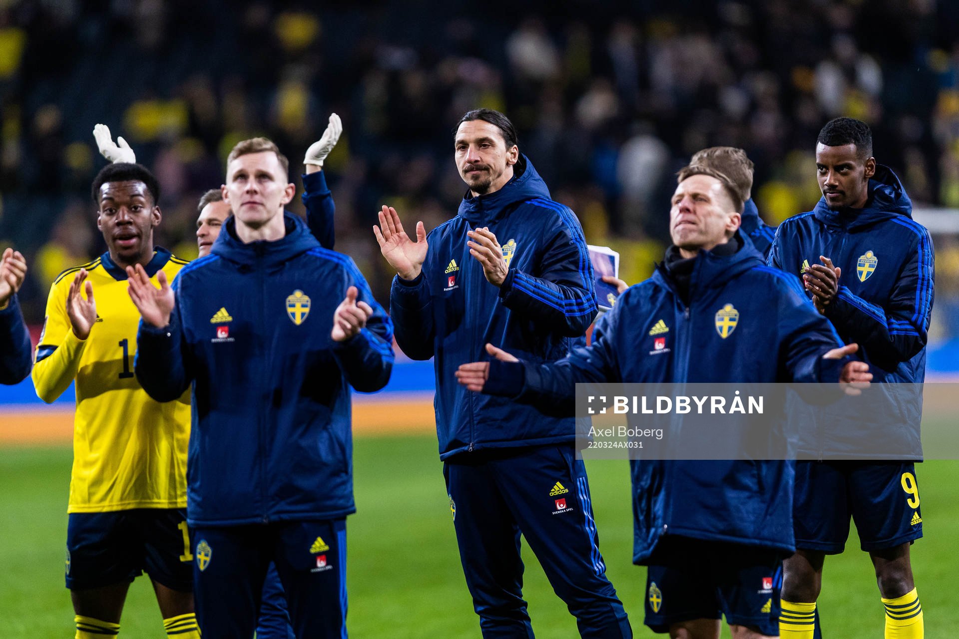 Zlatan Ibrahimovic of Sweden celebrate