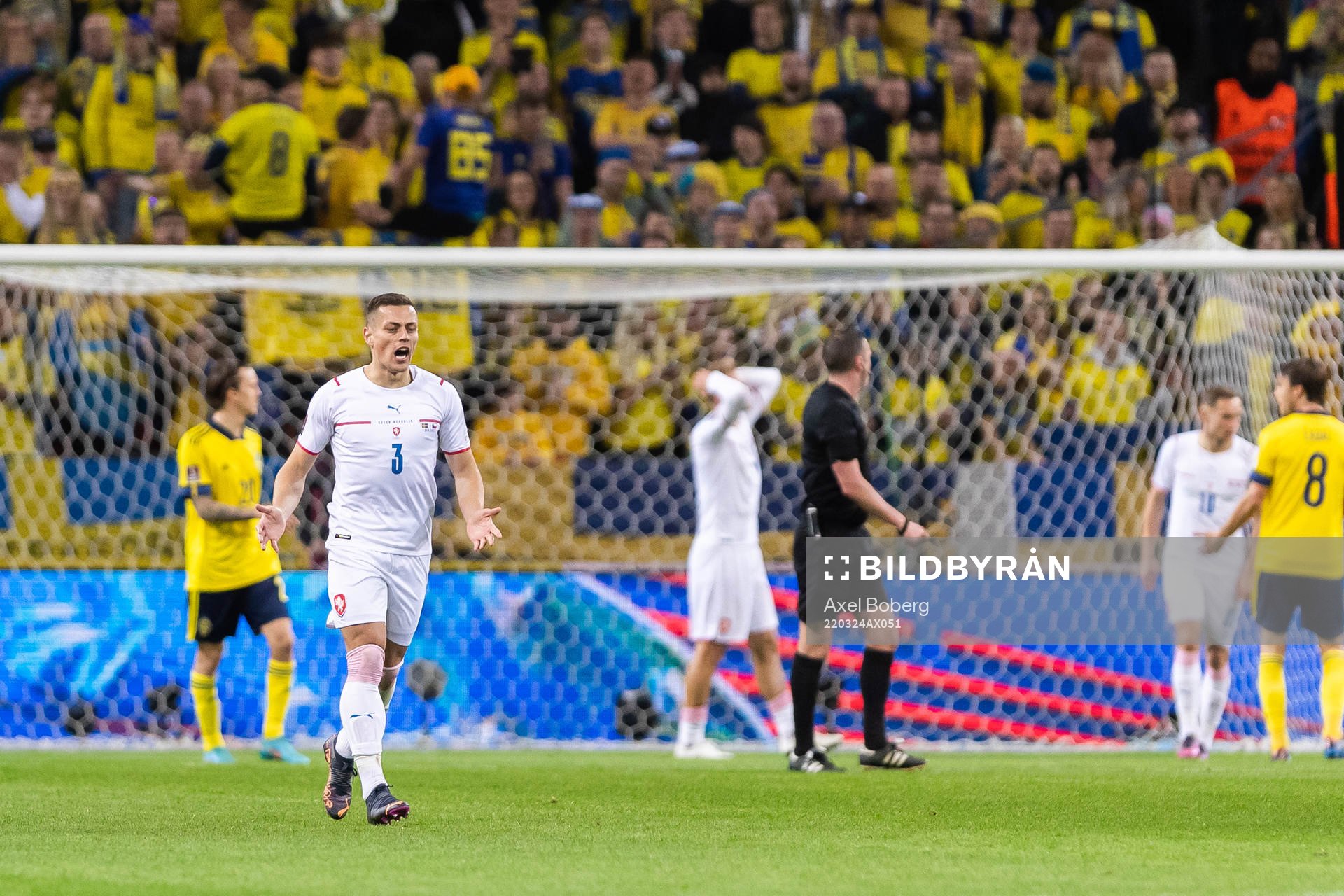 Tomas Holes of Czech Republic looks dejected