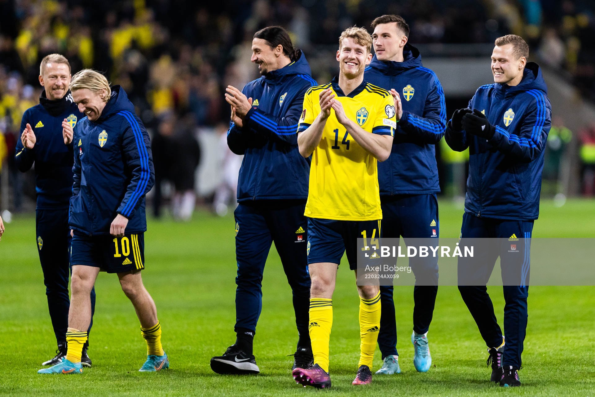 Filip Helander of Sweden celebrates