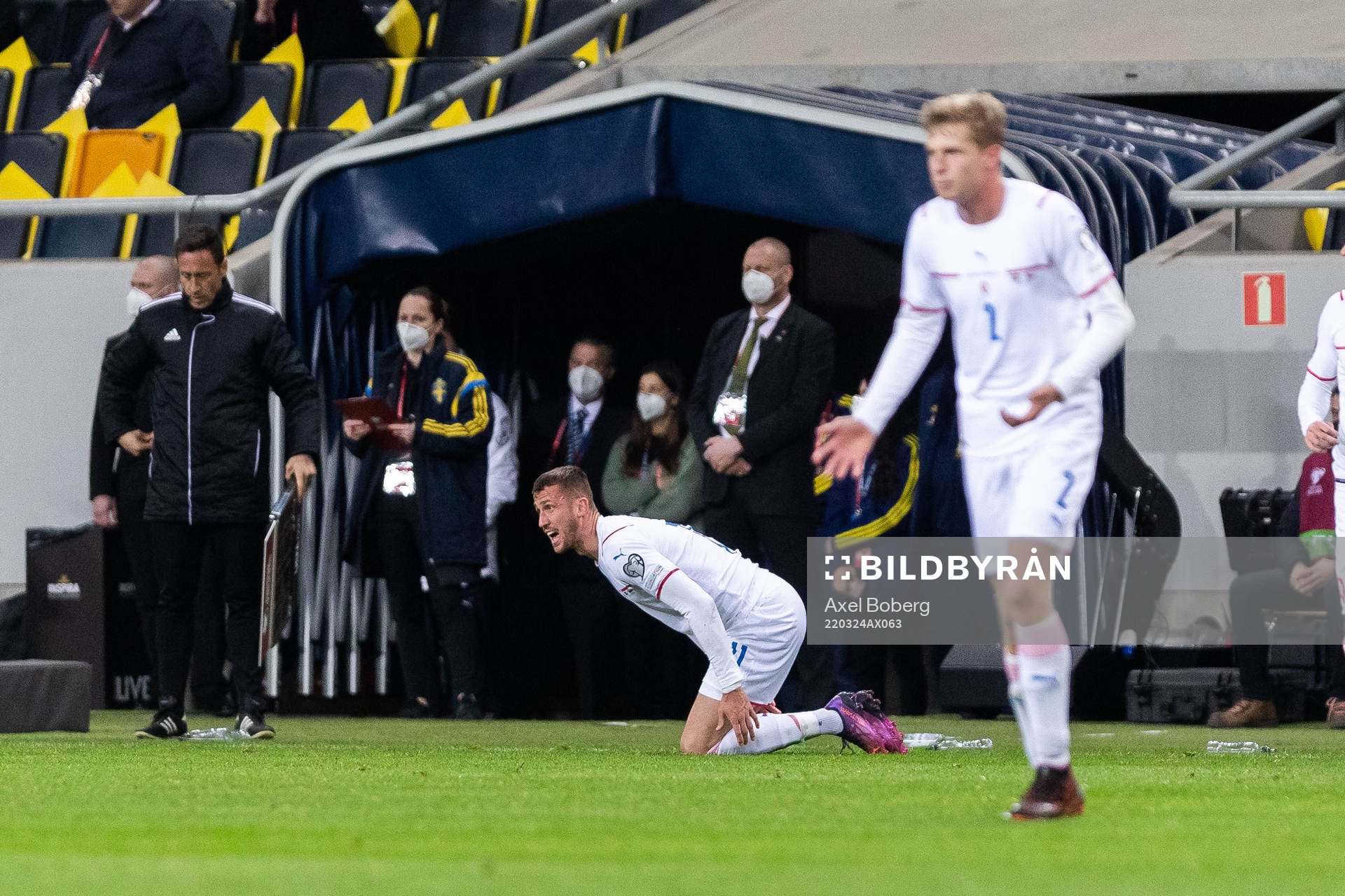Tomas Pekhart of Czech Republic looks dejected