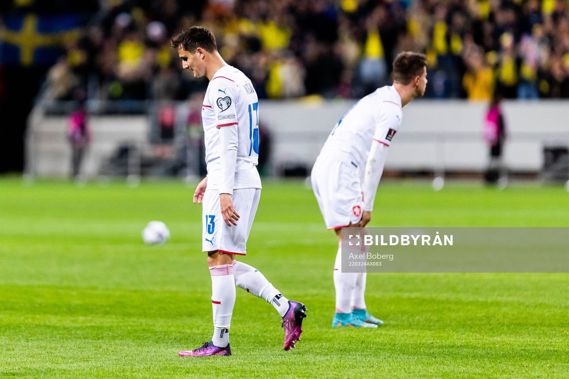 Ales Mateju of Czech Republic looks dejected