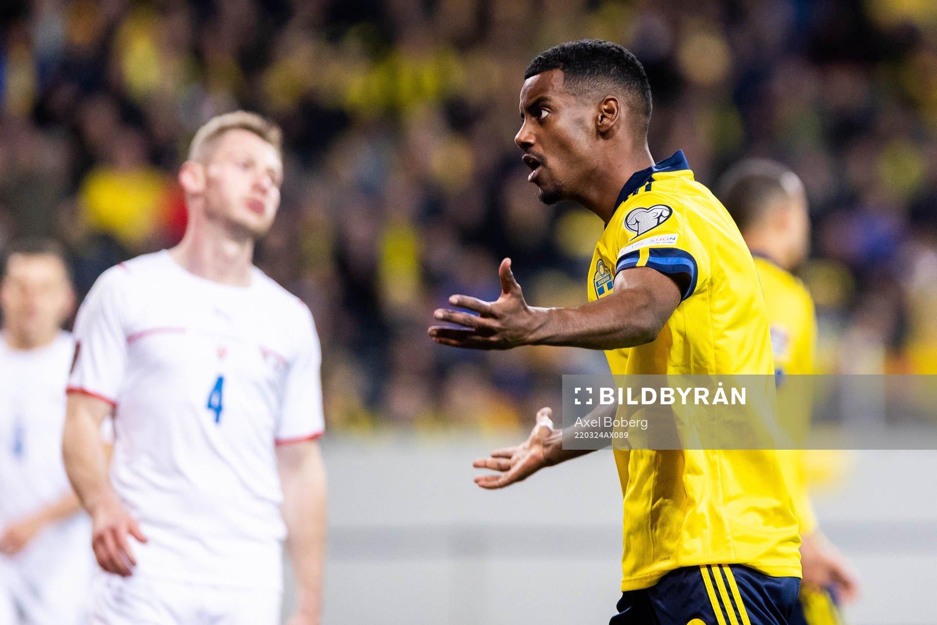 Alexander Isak of Sweden looks dejected