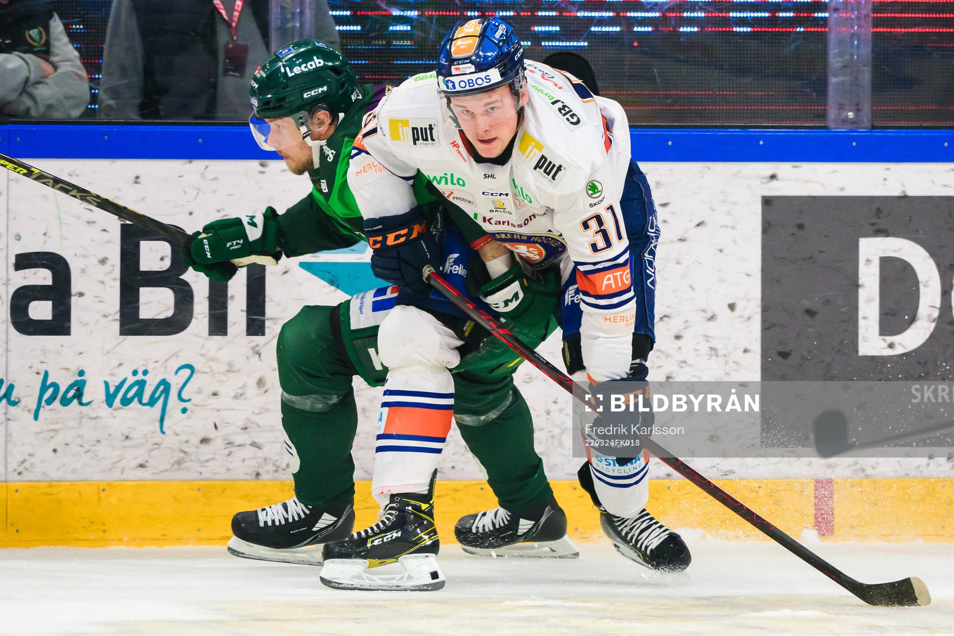 Färjestads Jacob de la Rose och Växjös Olle Lycksell