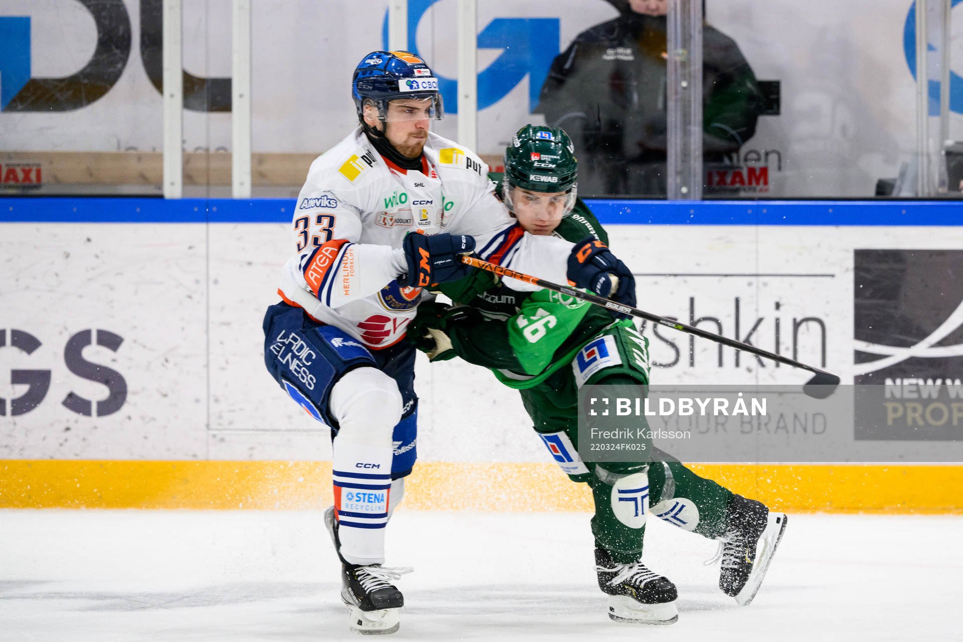 Växjös Julius Nättinen och Färjestads Joel Nyström