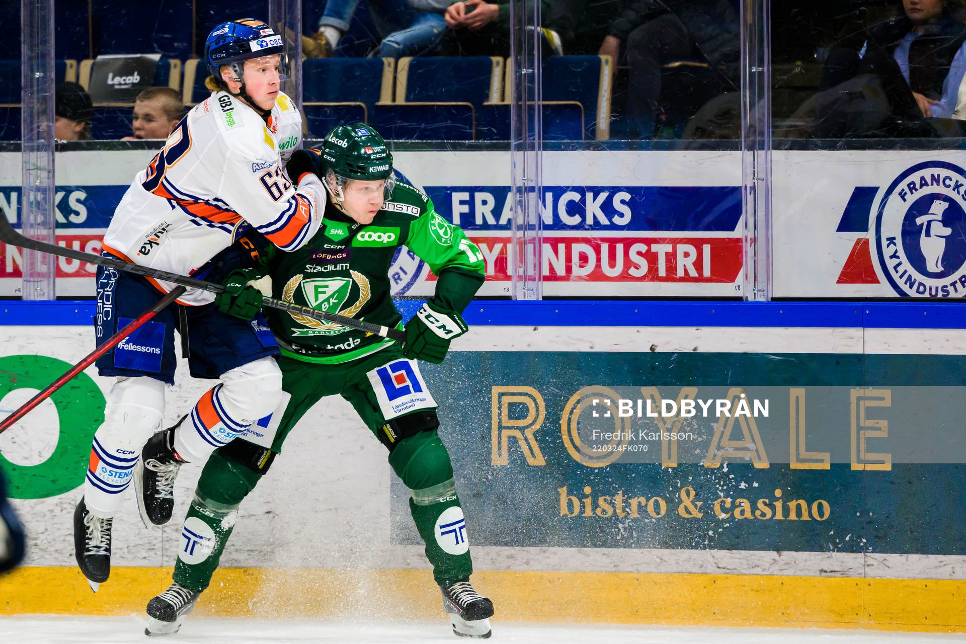 Växjös Michael Krutil och Färjestads Daniel Viksten