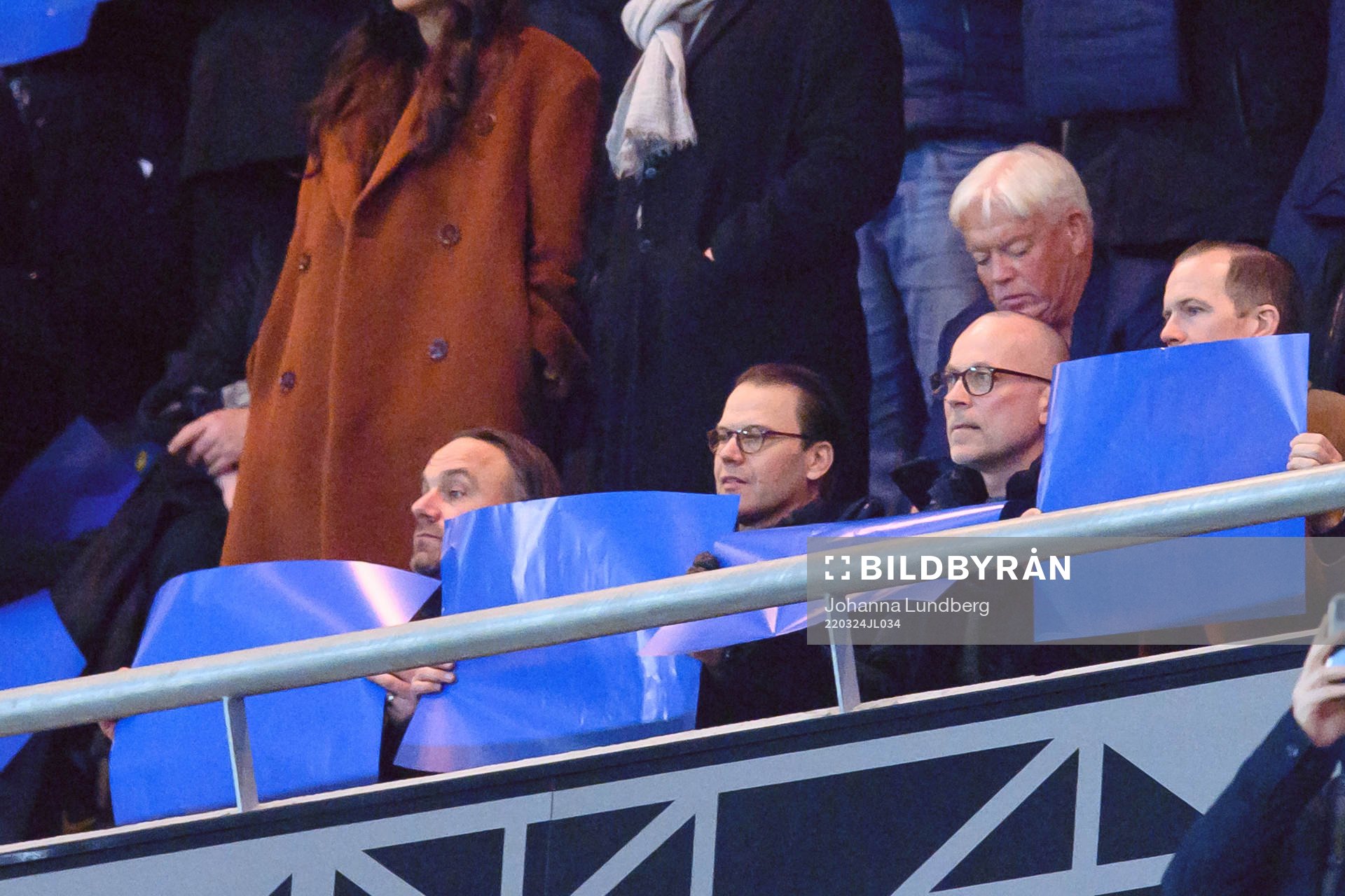 Prince Daniel of Sweden in the stands