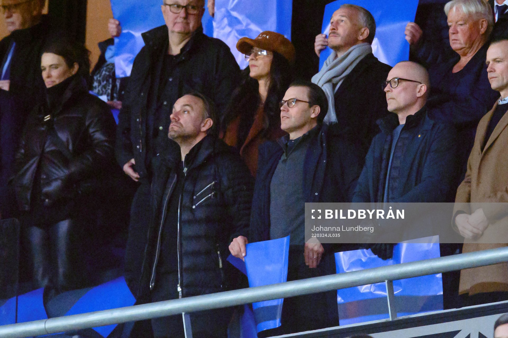 Prince Daniel of Sweden in the stands