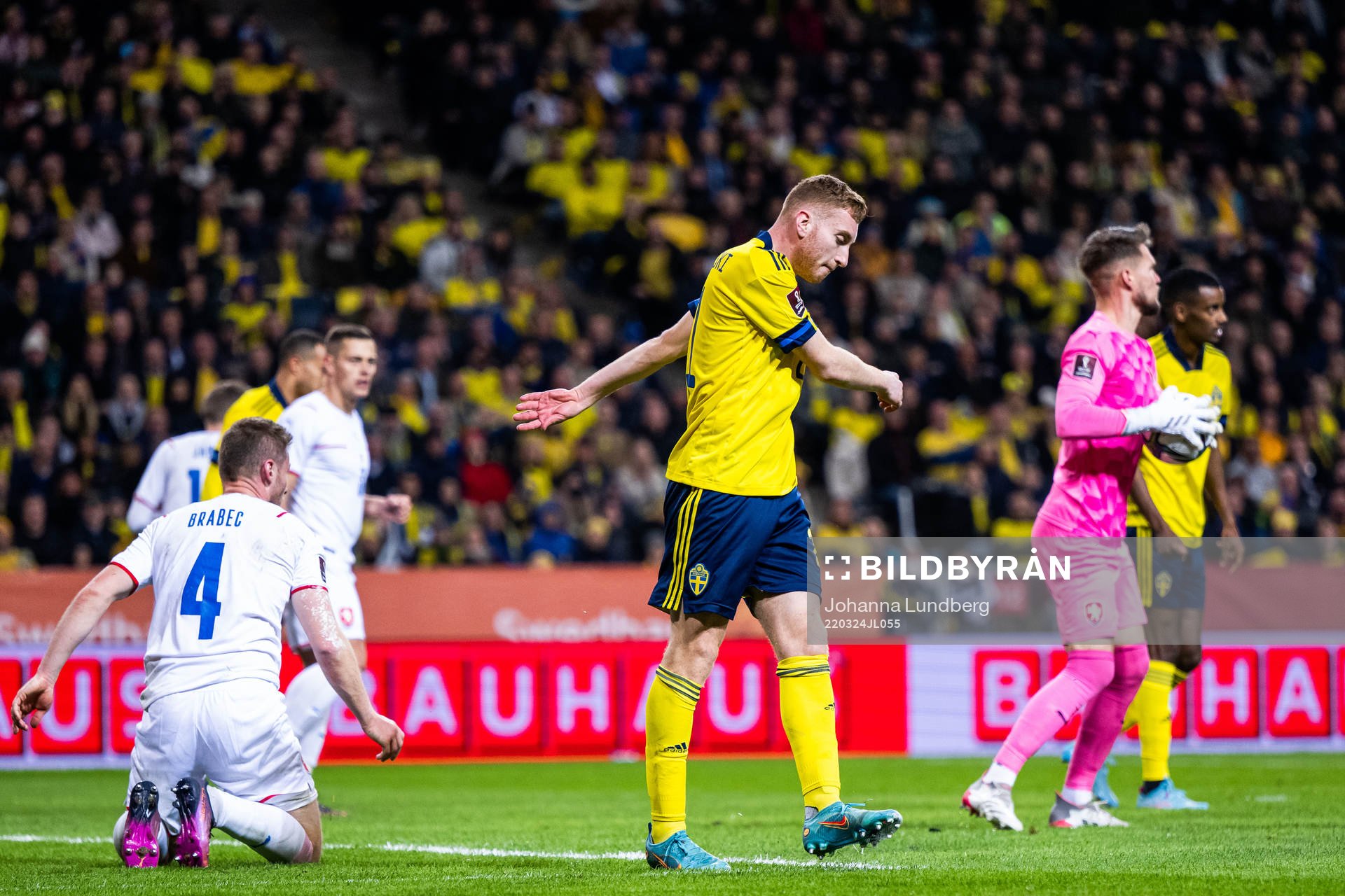 Dejan Kulusevski of Sweden looks dejected