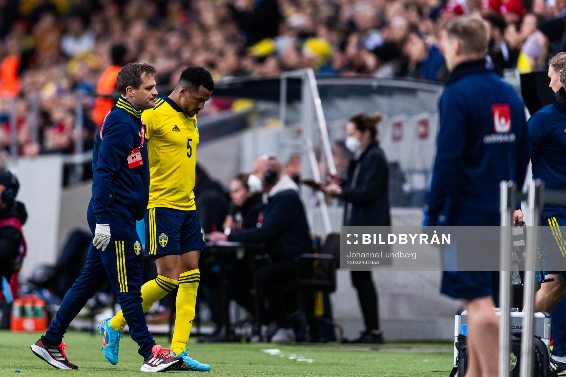 Martin Olsson of Sweden is substituted