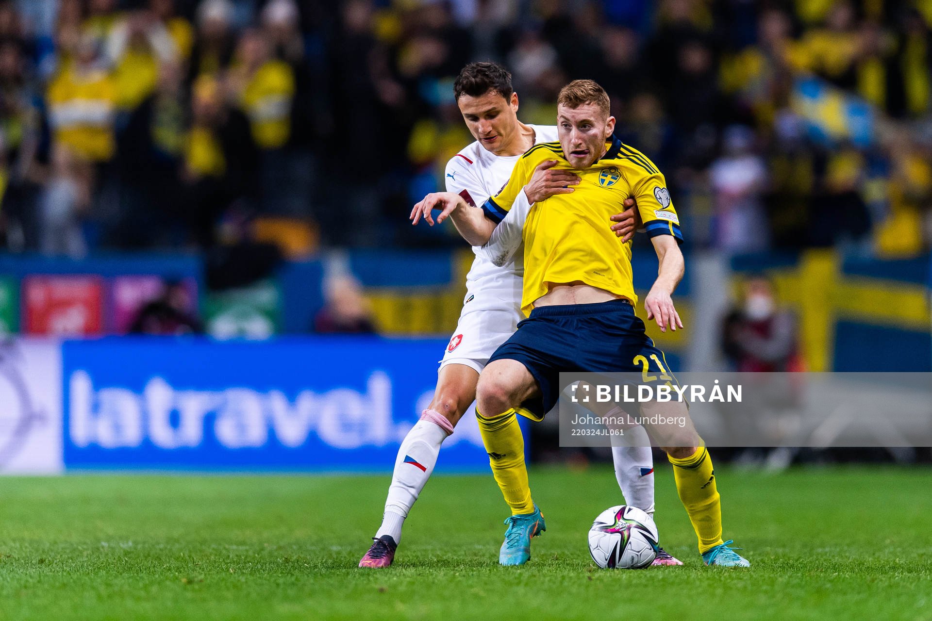 Ales Mateju of Czech Republic and Dejan Kulusevski of Sweden