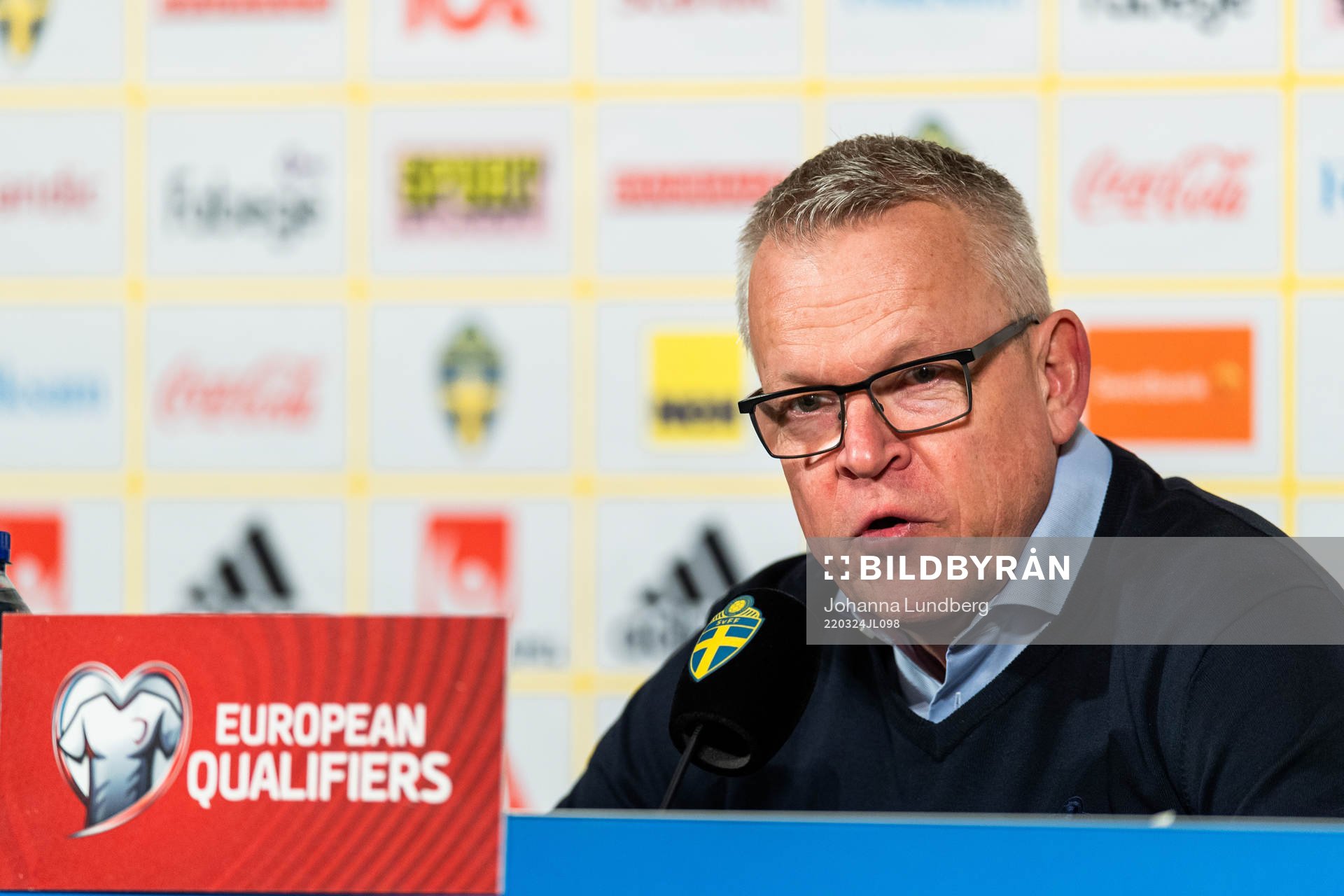 head coach Janne Andersson of Sweden at the press conference