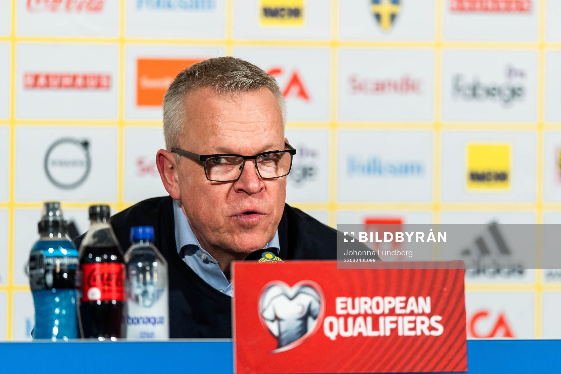 head coach Janne Andersson of Sweden at the press conference