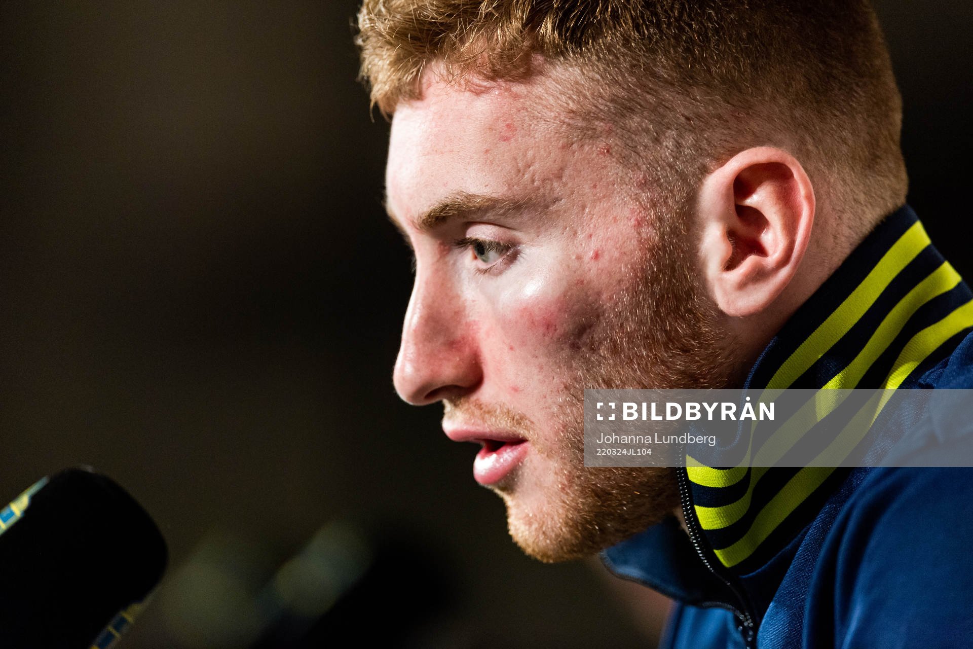 Dejan Kulusevski of Sweden at the press conference