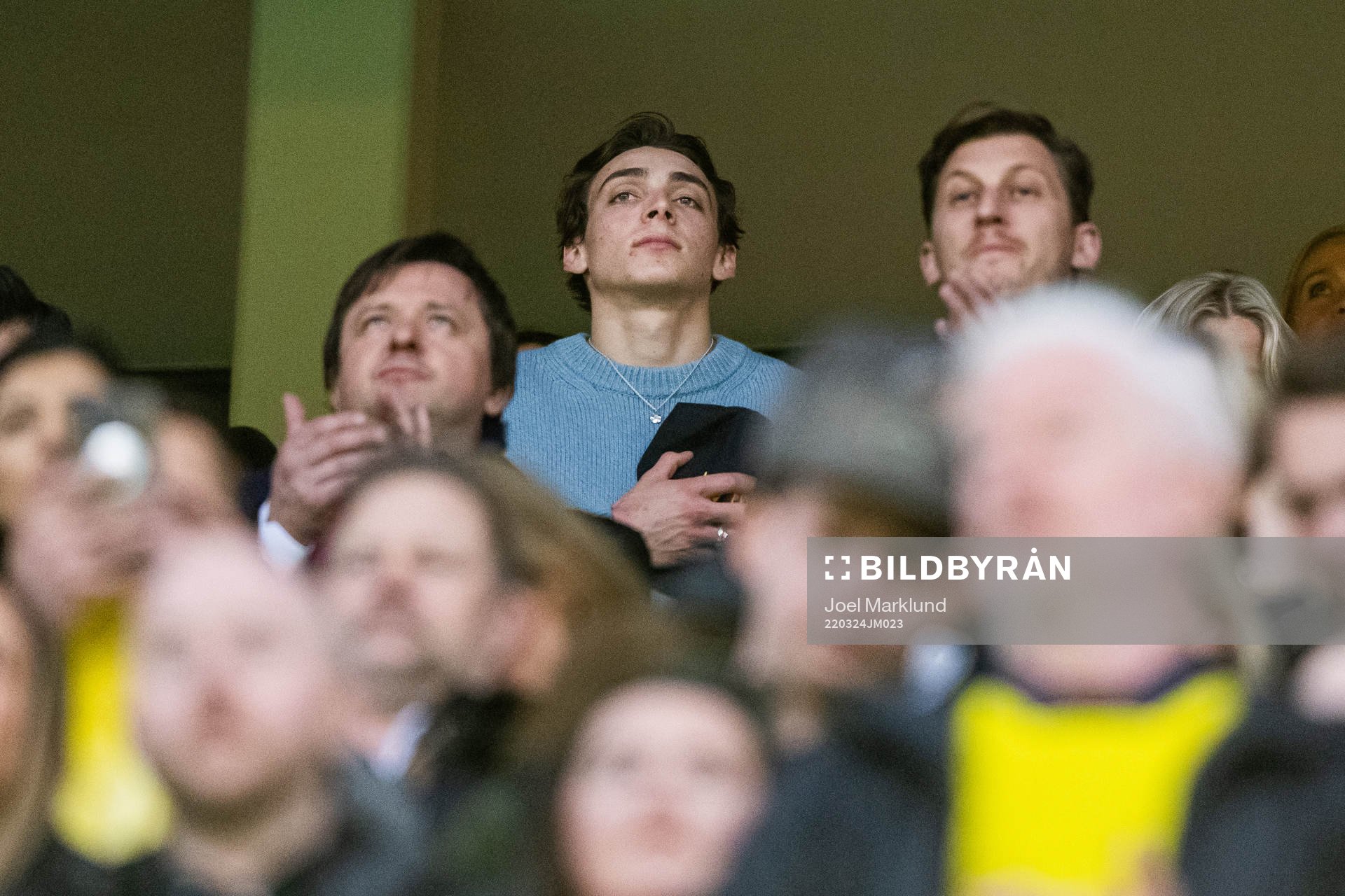 Pole vaulter Armand Duplantis of Sweden in the stands