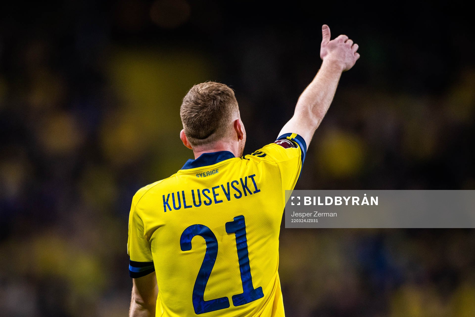 Dejan Kulusevski of Sweden reacts