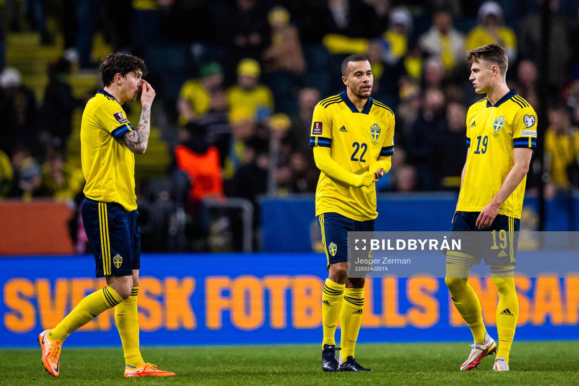 Victor Lindelöf, Robin Quaison and Mattias Svanberg of